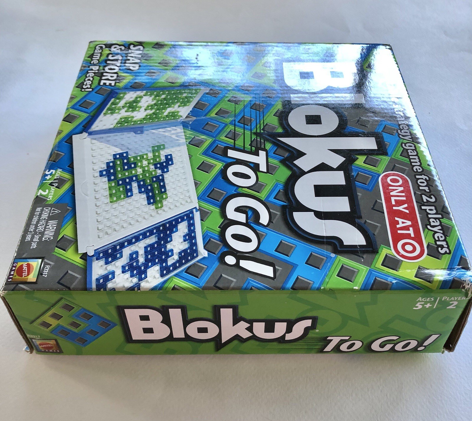 Blokus To Go! For 2 Players COMPLETE Mattel 2009 Storage Trays Travel Strategy