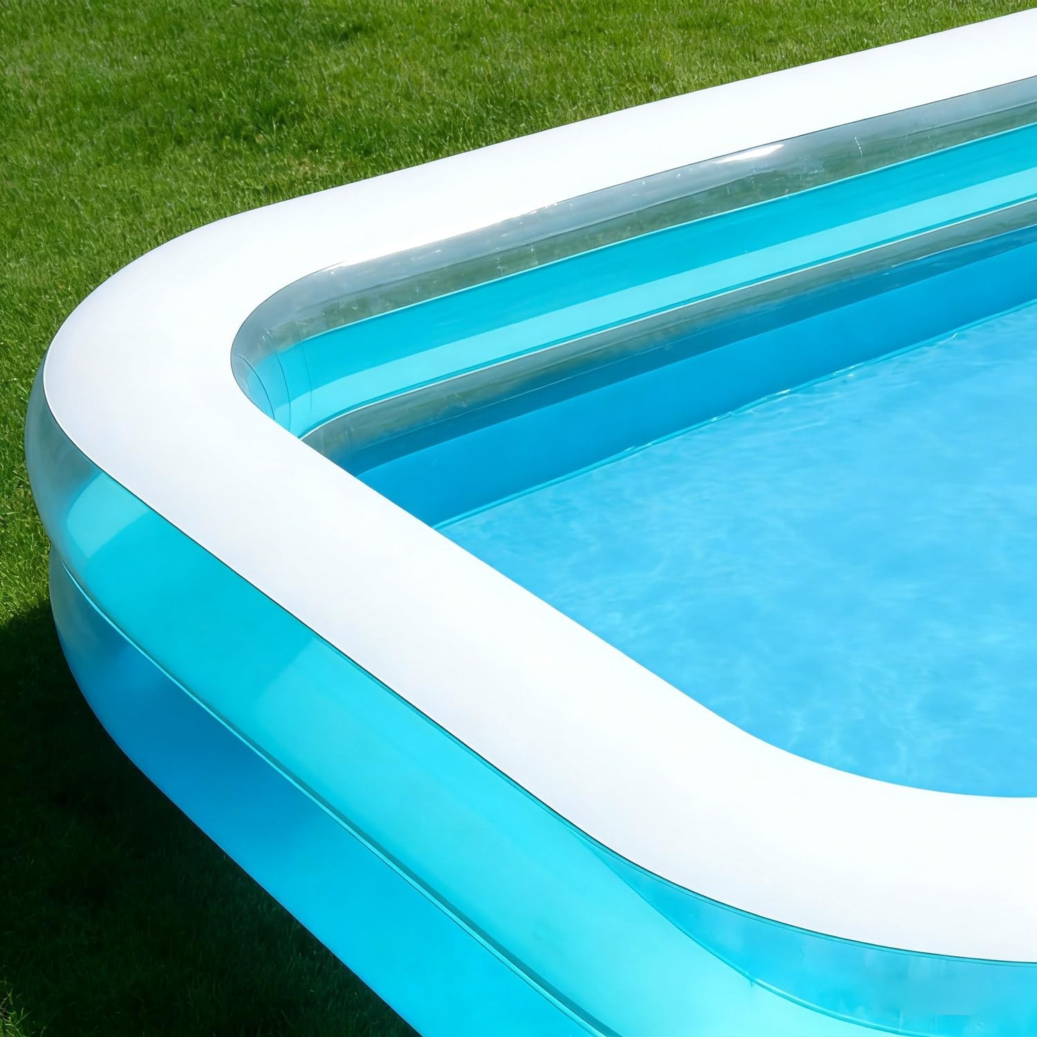 Inflatable Pool 120×72 Inch Rectangular Kids Family BPA Free CHICLIST Splash
