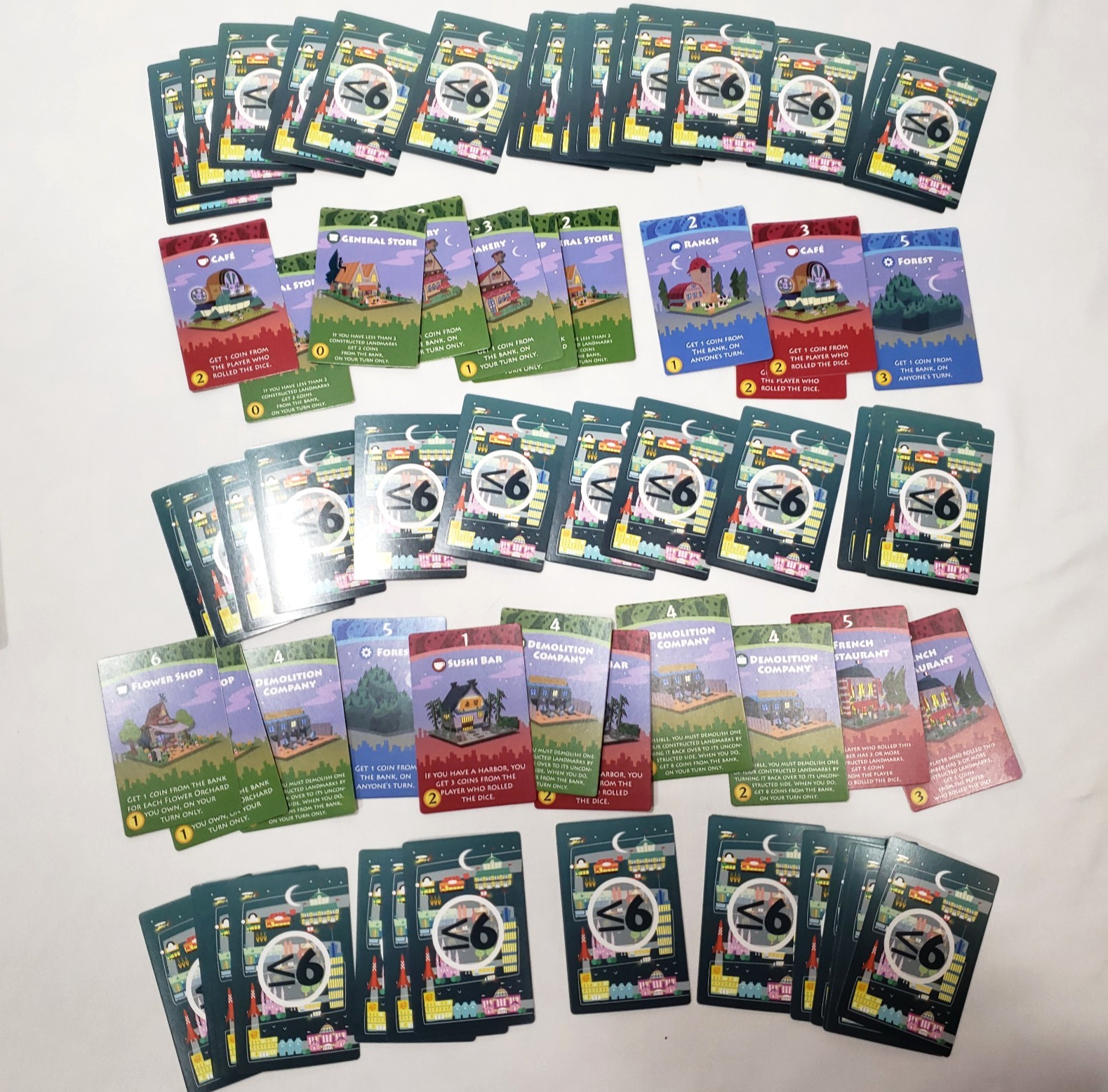 Machi Koro Bright Lights Big City Complete Card Game Family IDW Games 2016