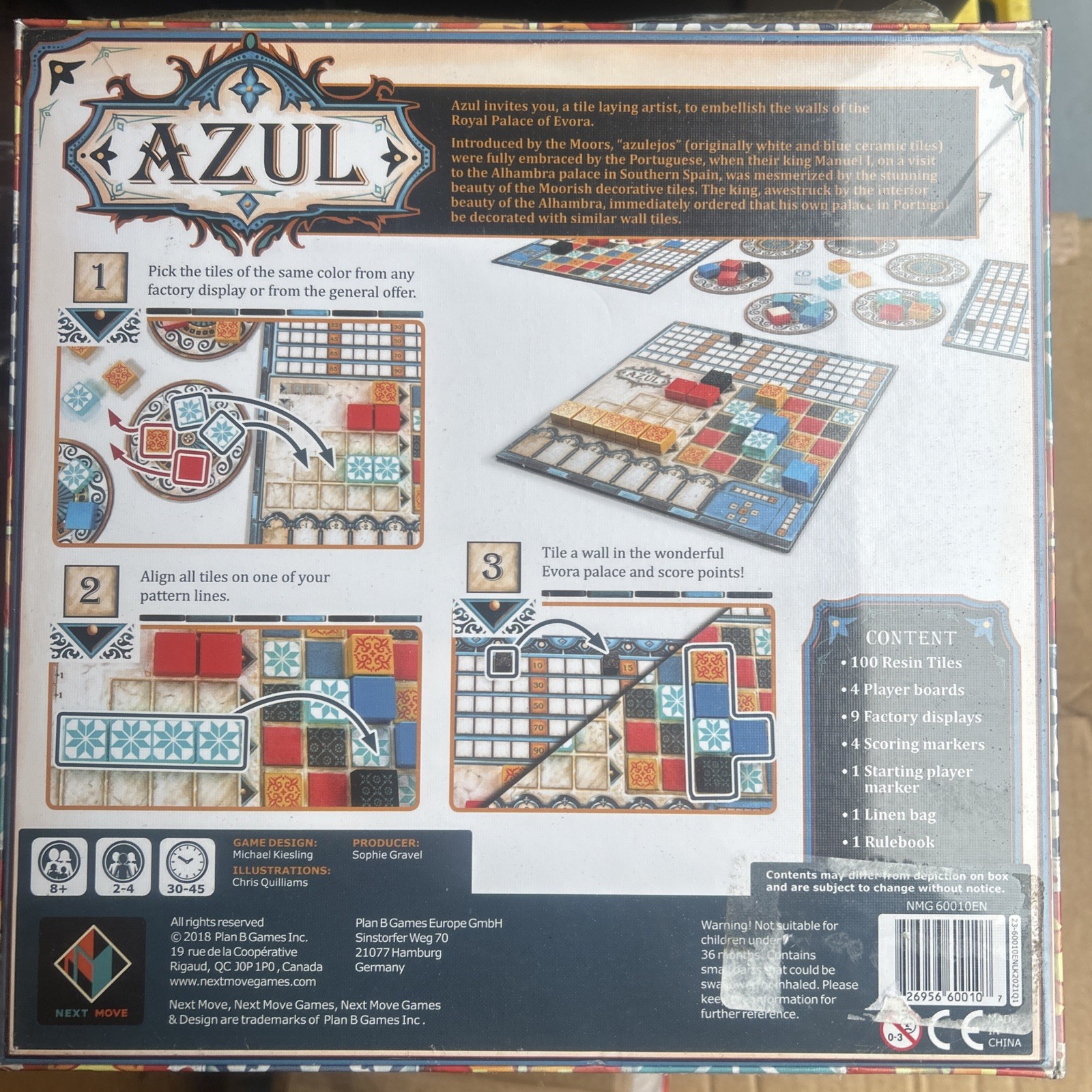 Azul Board Game Plan B Next Move Games Brand New Sealed