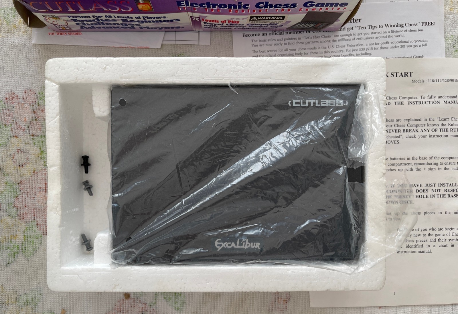Vintage EXCALIBUR Cutlass Electronic Computer Chess Game Model 118E