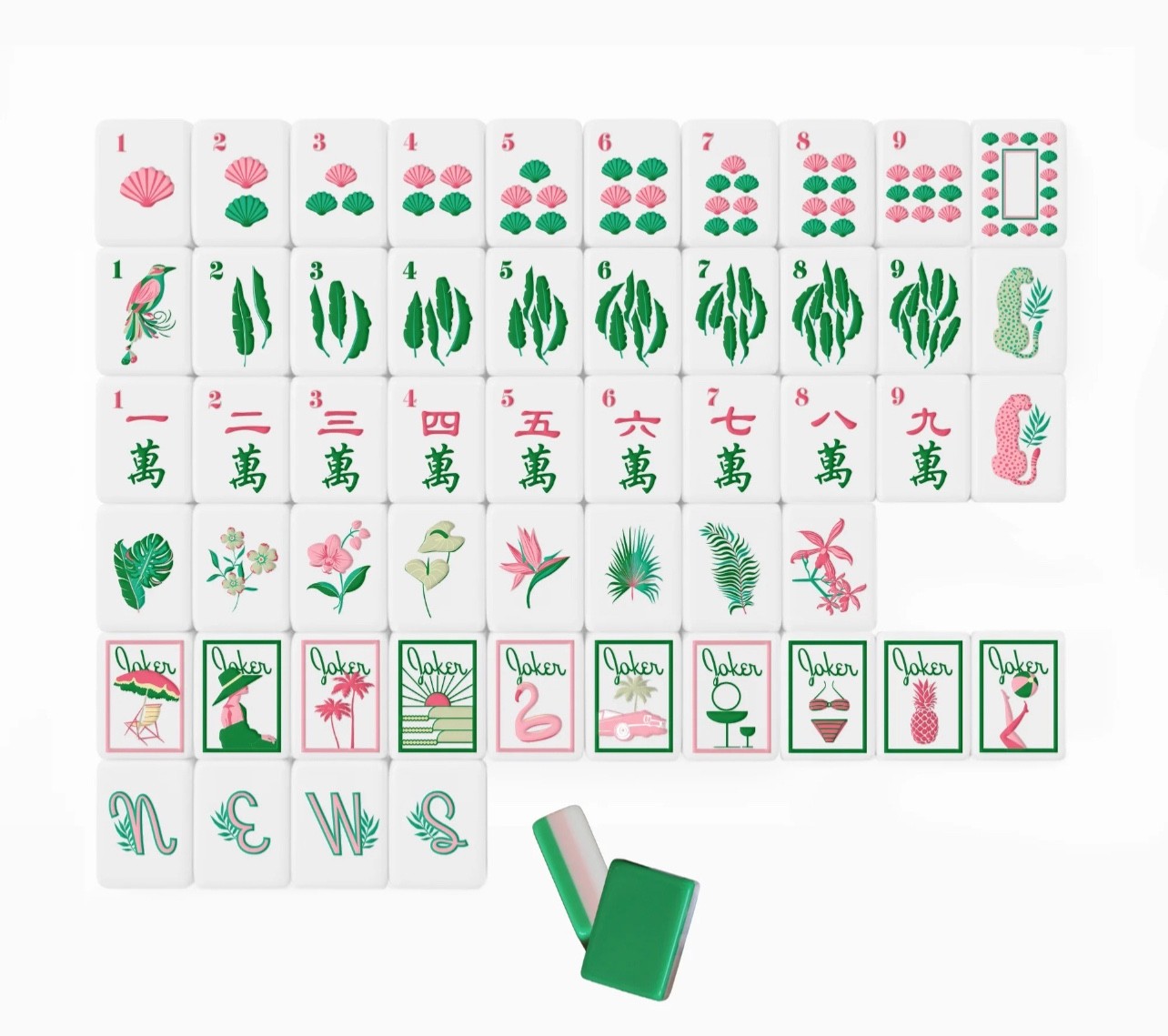 American Mahjong Game Set, 160 tiles Green🐦 Mah Jong Tiles+ Free storage bag