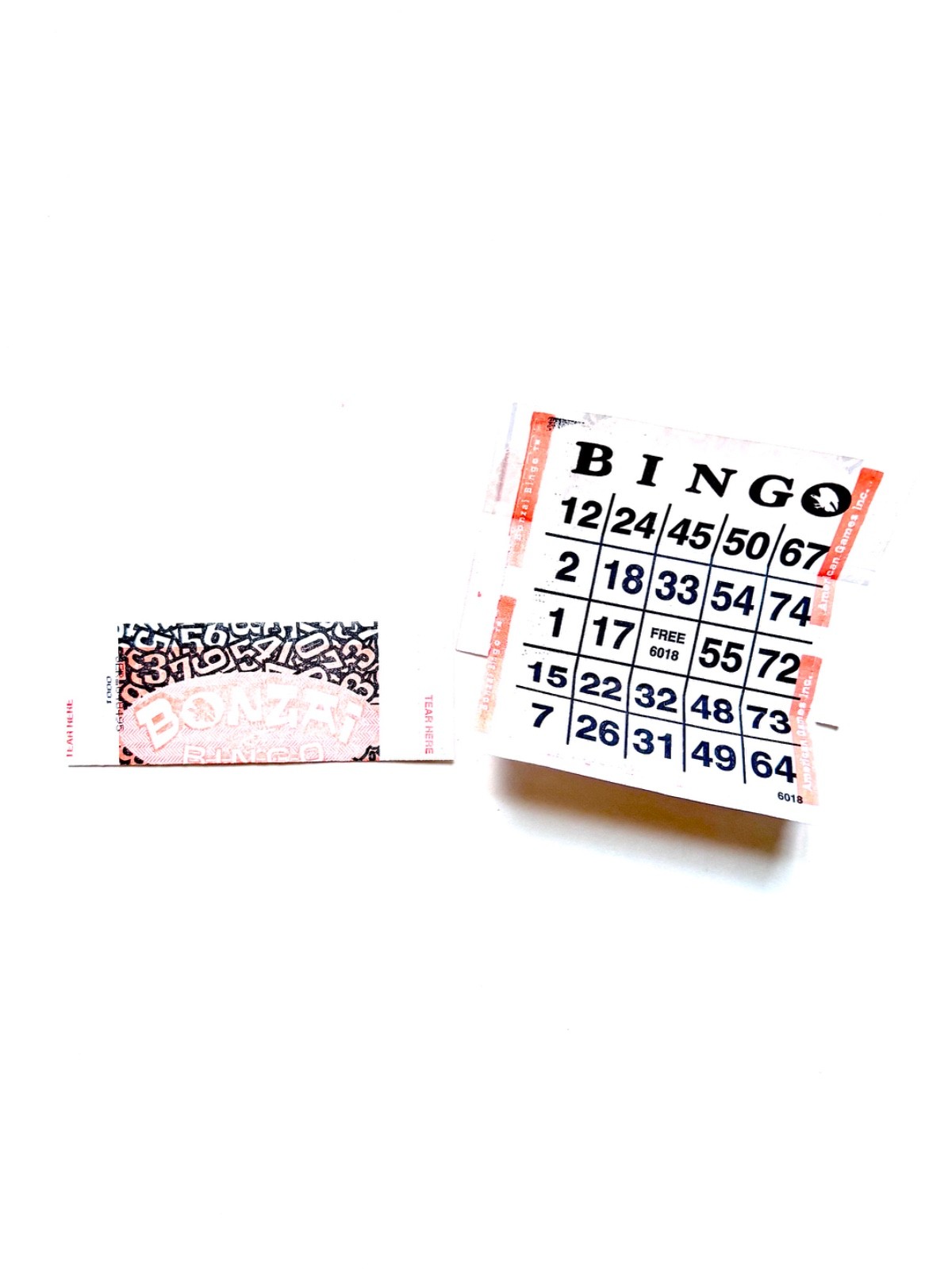 1 on Single Face Bingo Folded/Sealed Paper Cards-Pack of 500-Bonzai Style Orange