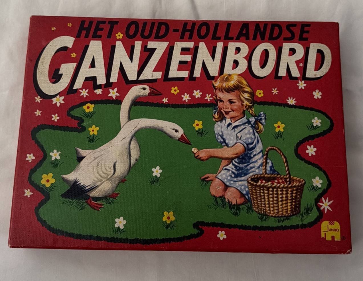 Vintage Jumbo Ganzenbord No 213 Dutch Goose Game Board Complete Netherlands