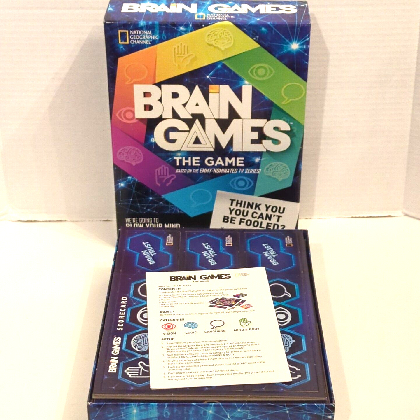 Brain Games. From The National Geographic Channel. Ages 14+ Complete Unpunched