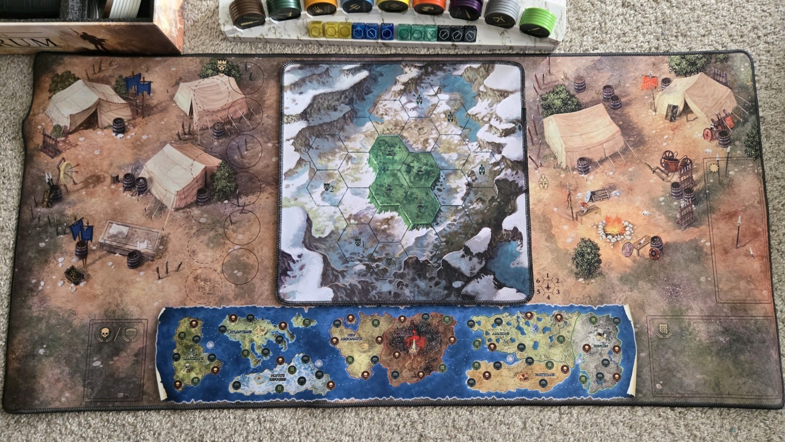 Hoplomachus Victorum Board Game With Premium Health Chips & Hero Tracker, Used