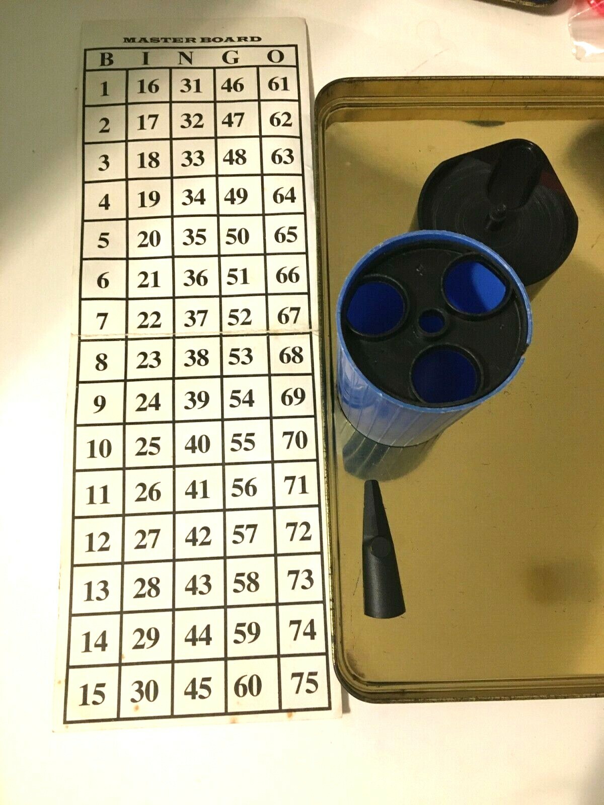 Vantage Bingo machine cards Collectors Edition 1999 game in a Tin CARDINAL box