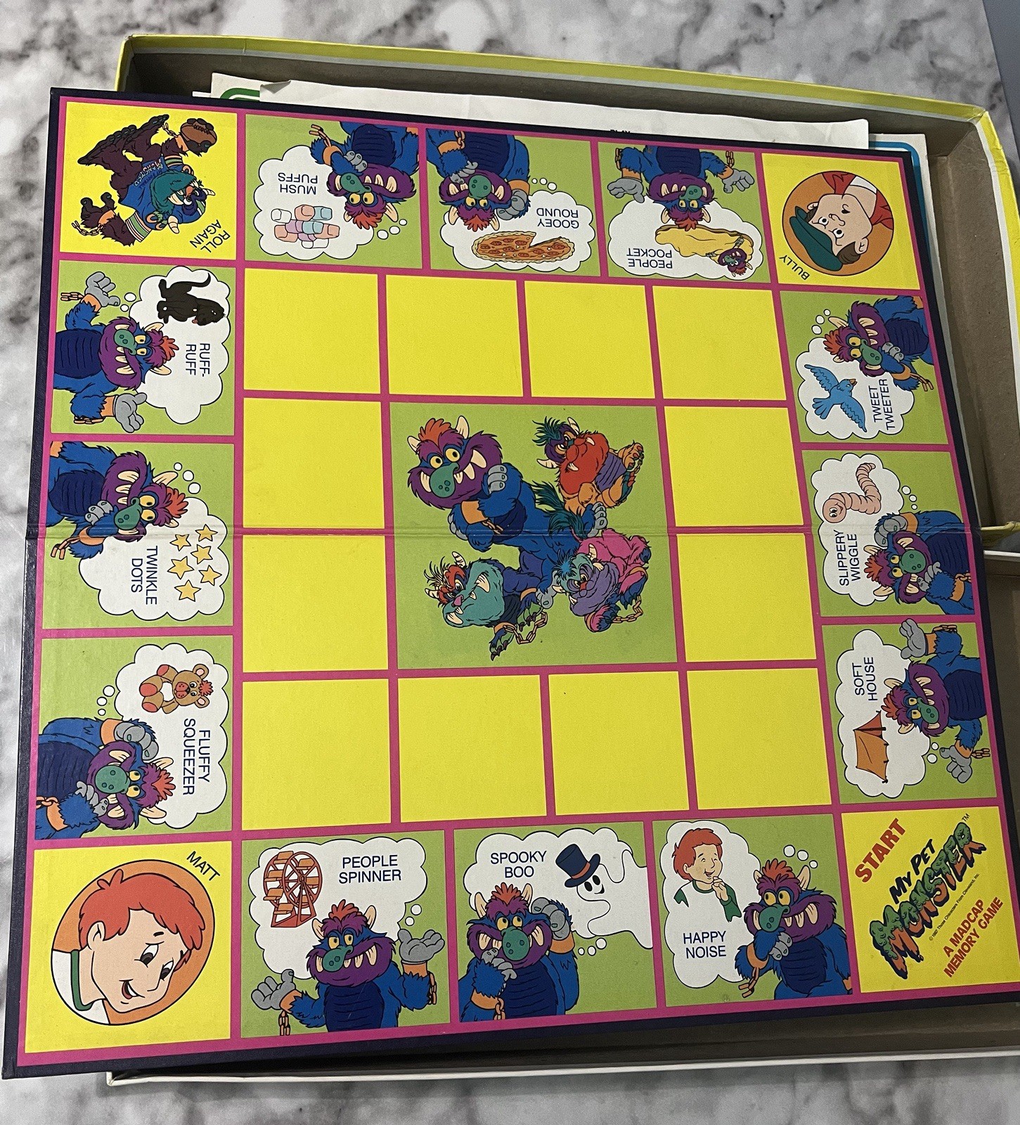 My Pet Monster Madcap Memory Game Golden 1987 Board Game COMPLETE