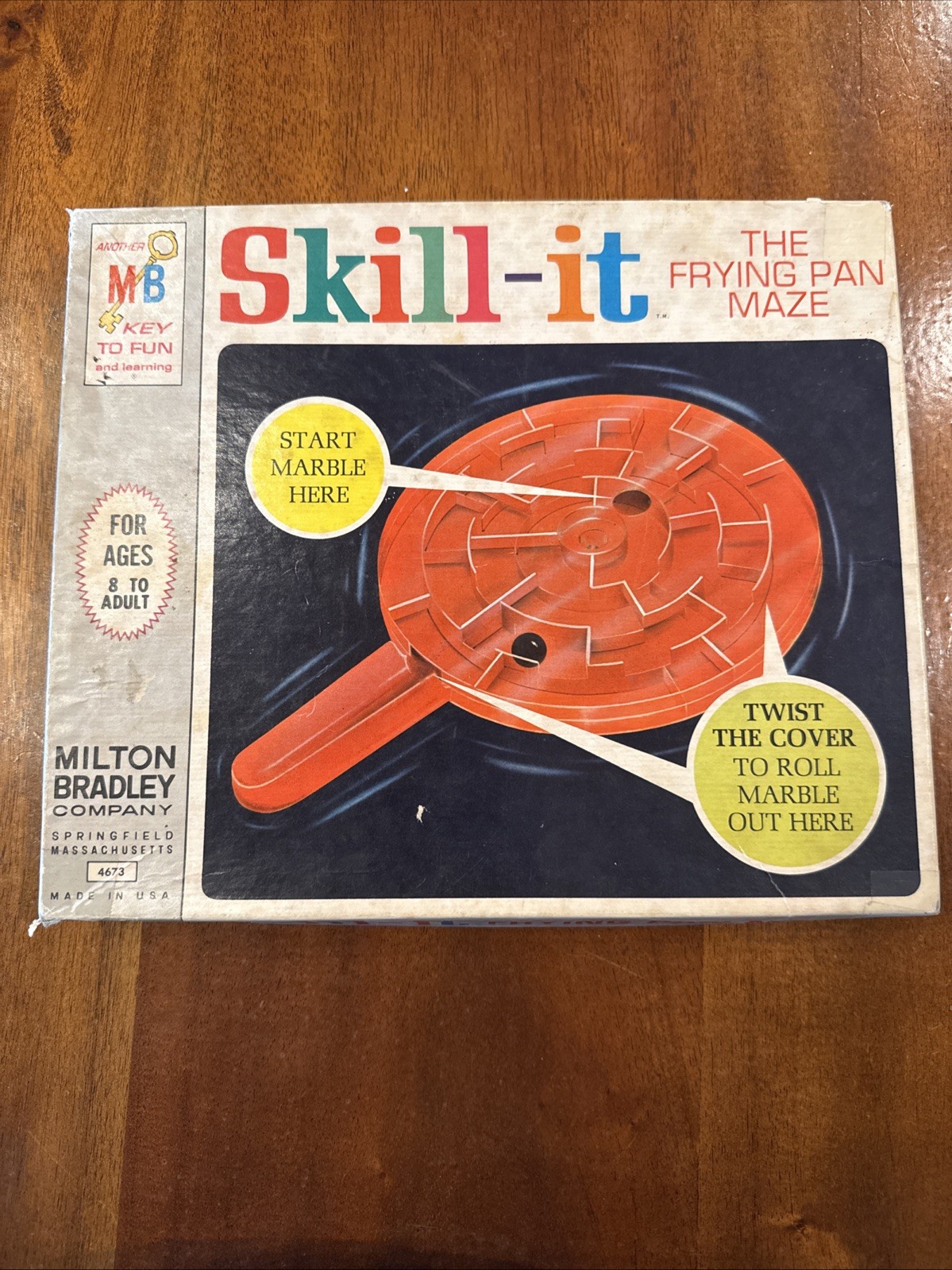 Vintage 1966 Milton Bradley SKILL-IT Frying Pan Maze Game with Original Box