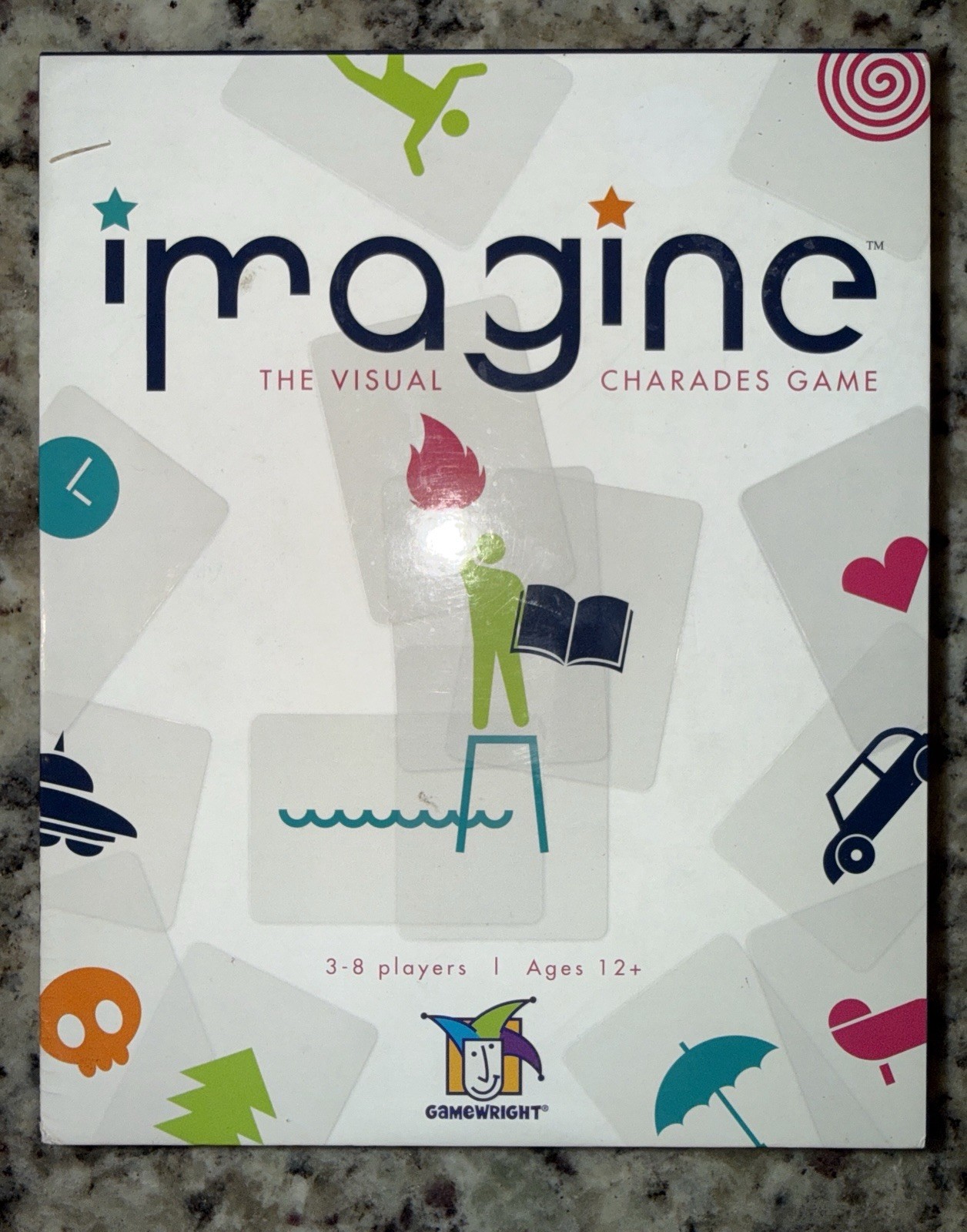 Gamewright IMAGINE Card Game 2016 100% Complete Visual Charades Party Game