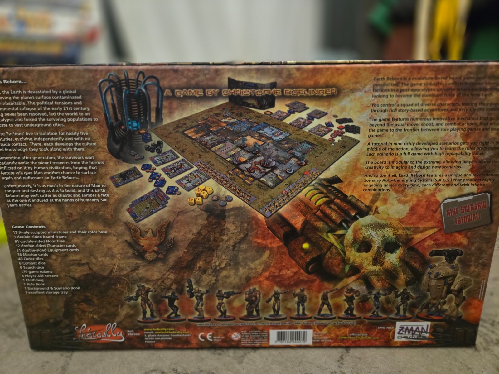 2010 Ludically Earth Reborn Board Game by Z-Man Games New Unpunched