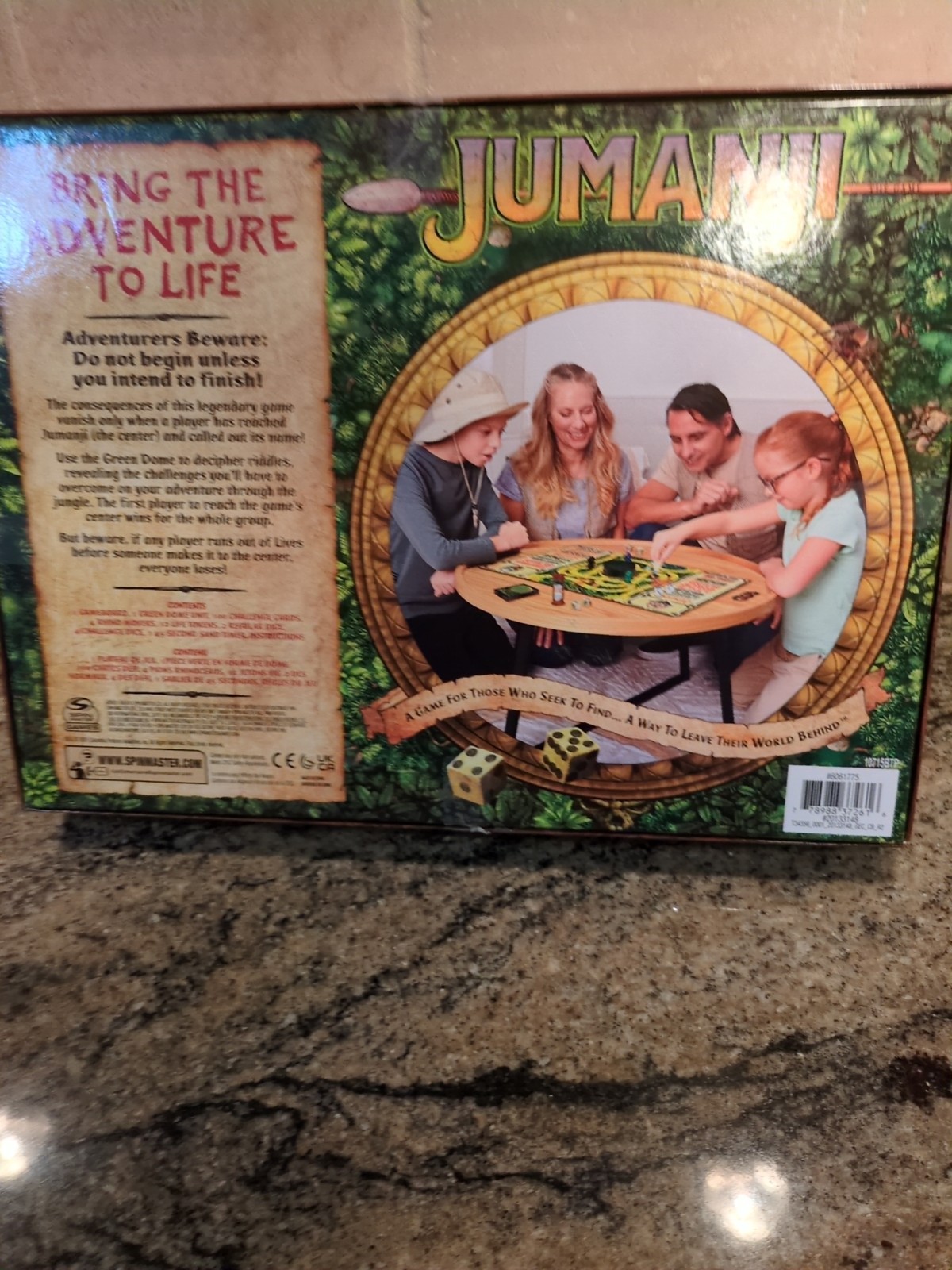 Jumanji The Game Classic Adventure Board Game Spin Master Games 2021