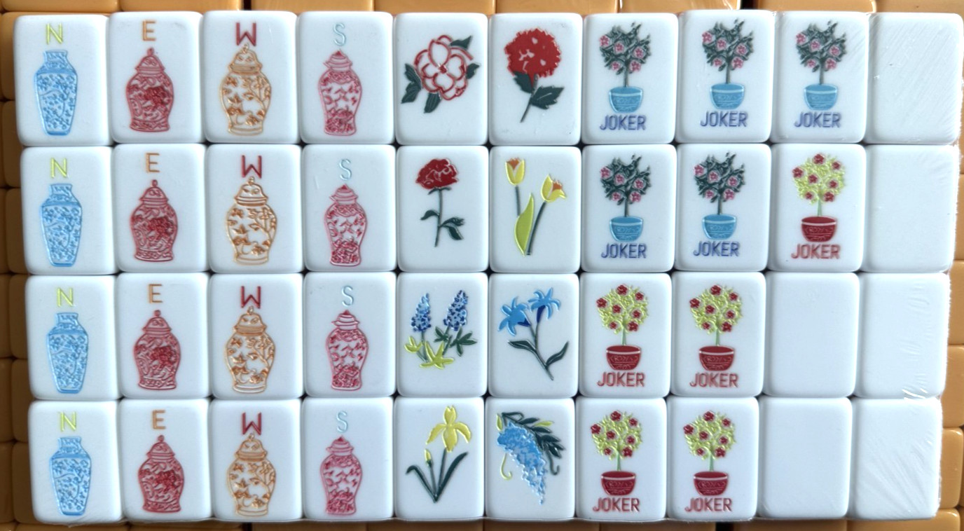 PRINTING ERROR – SUNSET ORANGE 4 Layer Acrylic Mahjong Tile Set READ DESCRIPTION