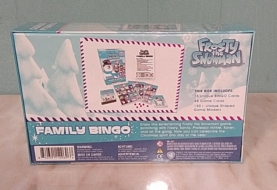 Frosty The Snowman Family Bingo Game Set New Sealed 8+ Years 2-18 Players