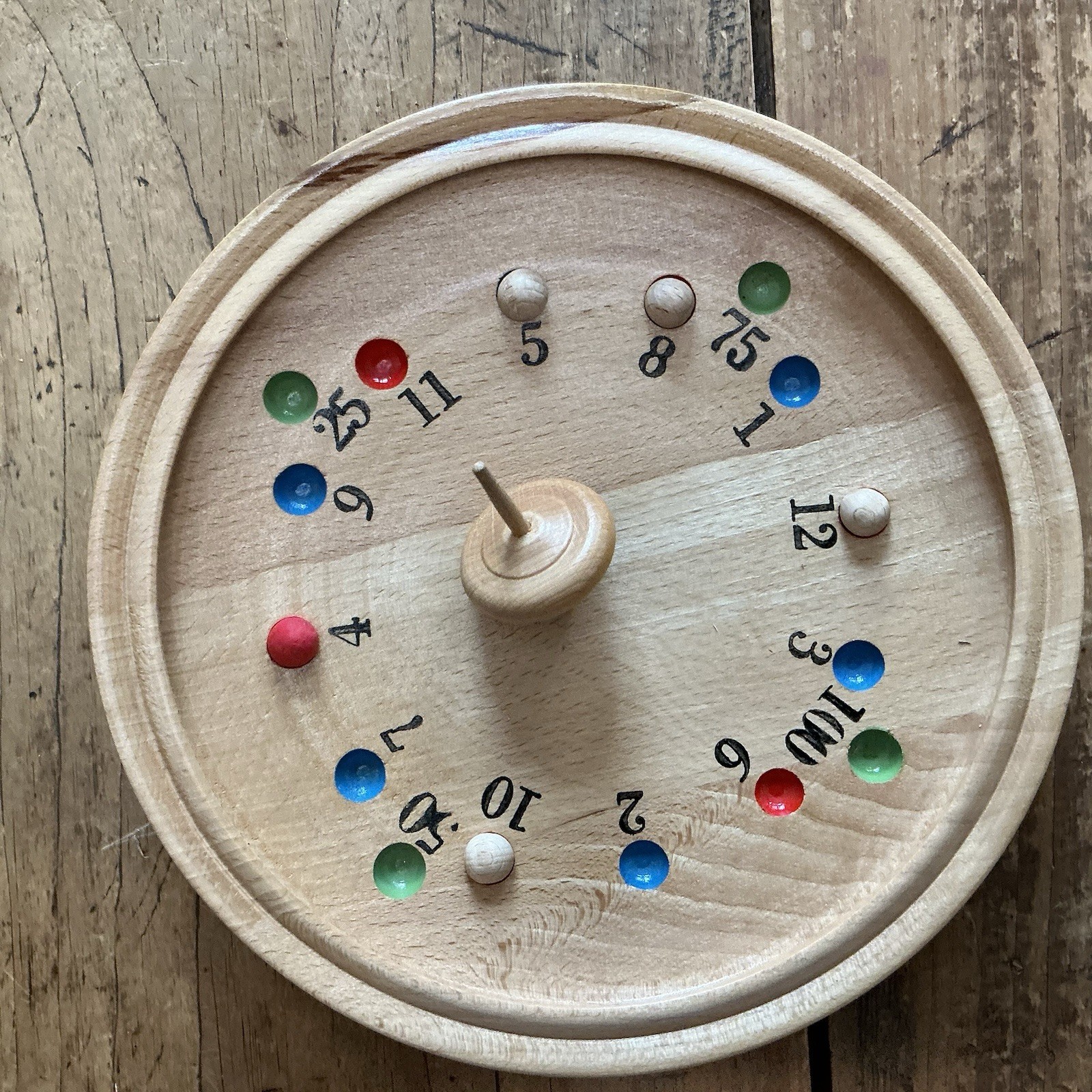 Vintage GERMAN ROULETTE Game No. 605 with Box ‘Made in Germany’ Wooden SPINNER