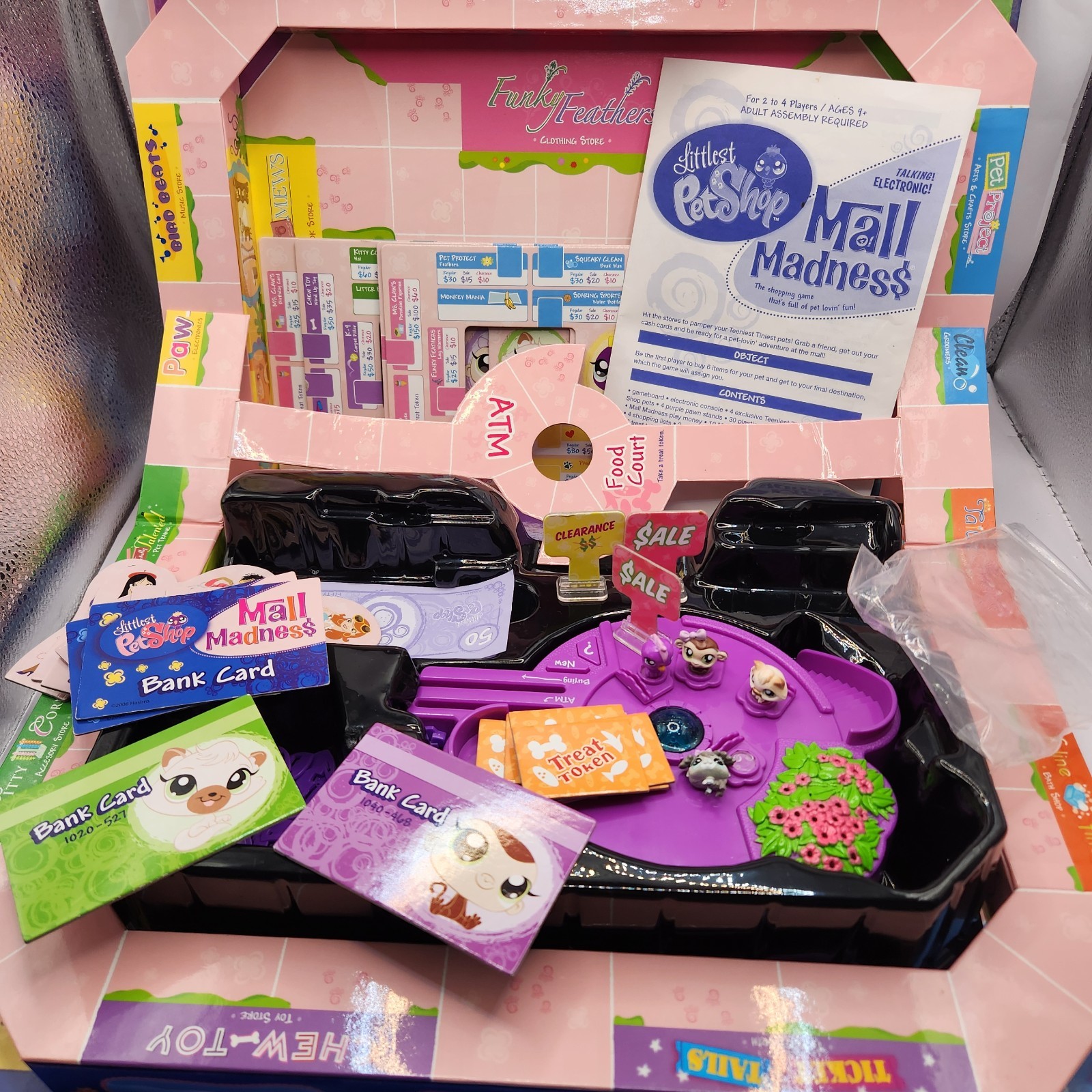 Littlest Pet Shop Mall Madness Game COMPLETE Milton Bradley Animals LPS Shopping