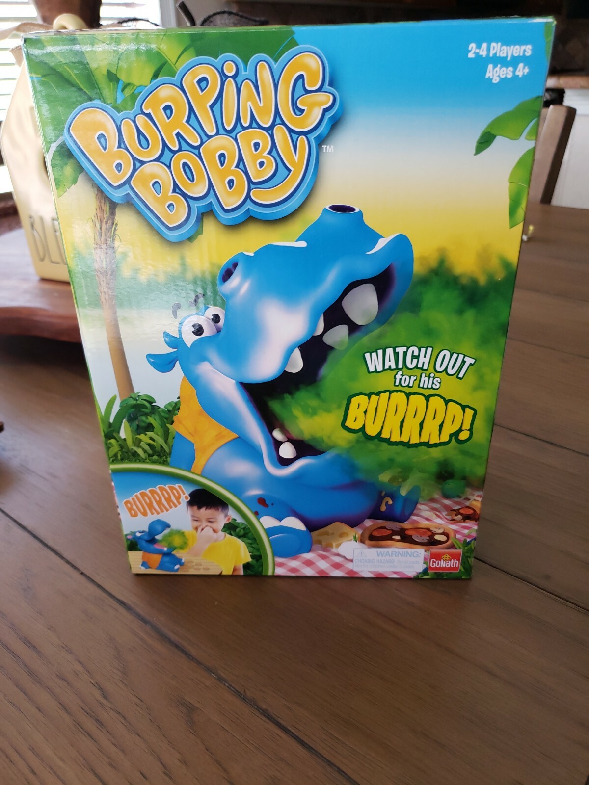 Brand New Burping Bobby Hippo Game by Goliath 2-4 Players Ages 4+ 🦛