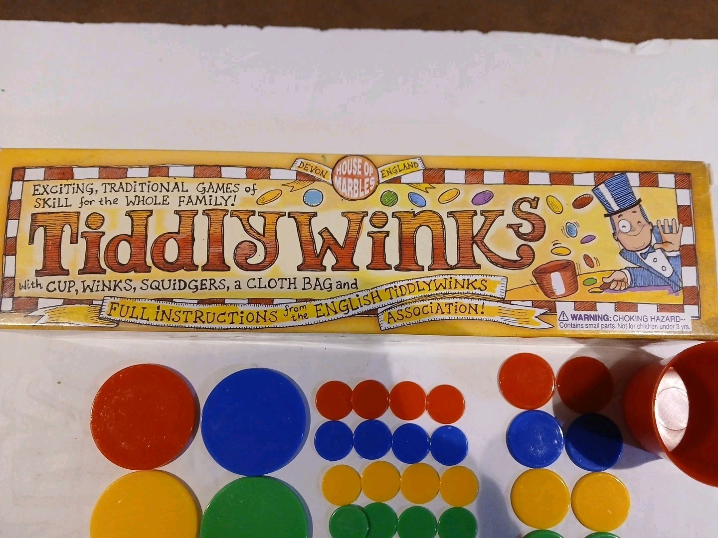 New Tiddly Winks By House Of Marbles W Cup Winks Squidgers Bag Instructions NIB