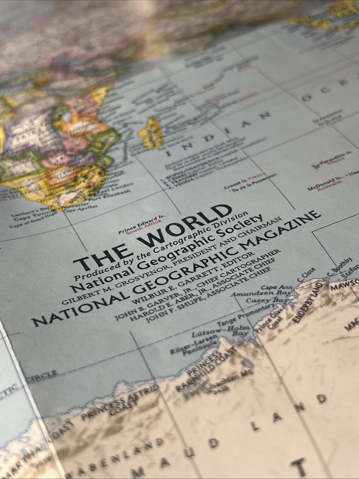 National Geographic Global Pursuit Wall Map 1987 Replacement