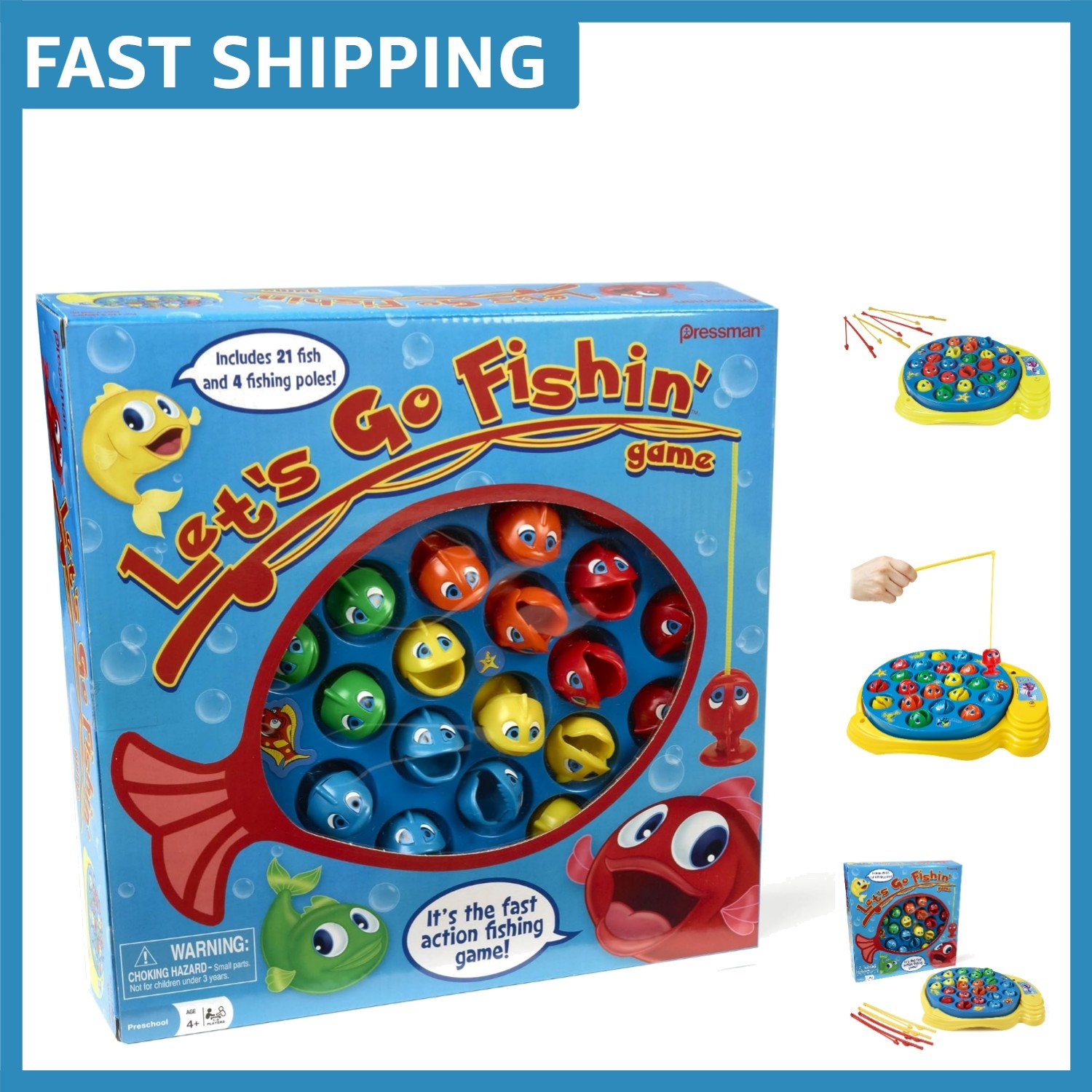 Fast-Action Fishing Fun: Let’s Go Fishin’ Game for Kids Ages 4+, Indoor Play