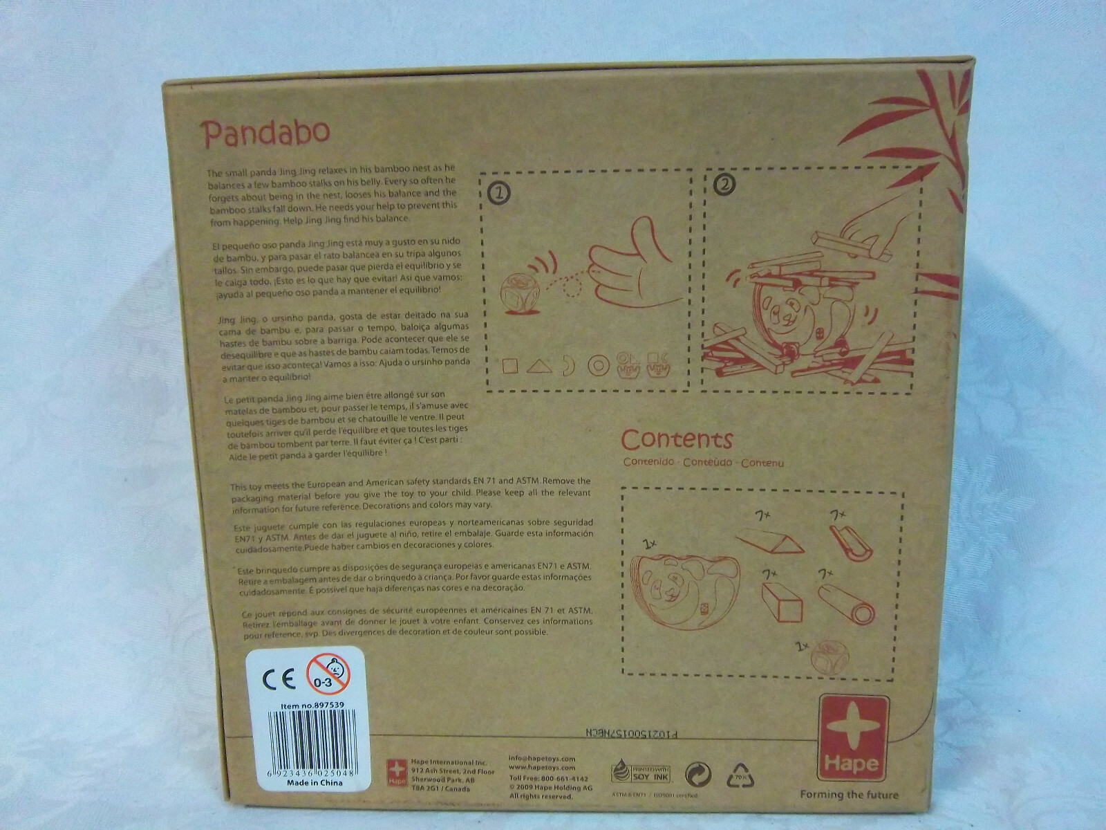 Pandabo A Game of Balance 2-4 Players 3-99 Years Hape