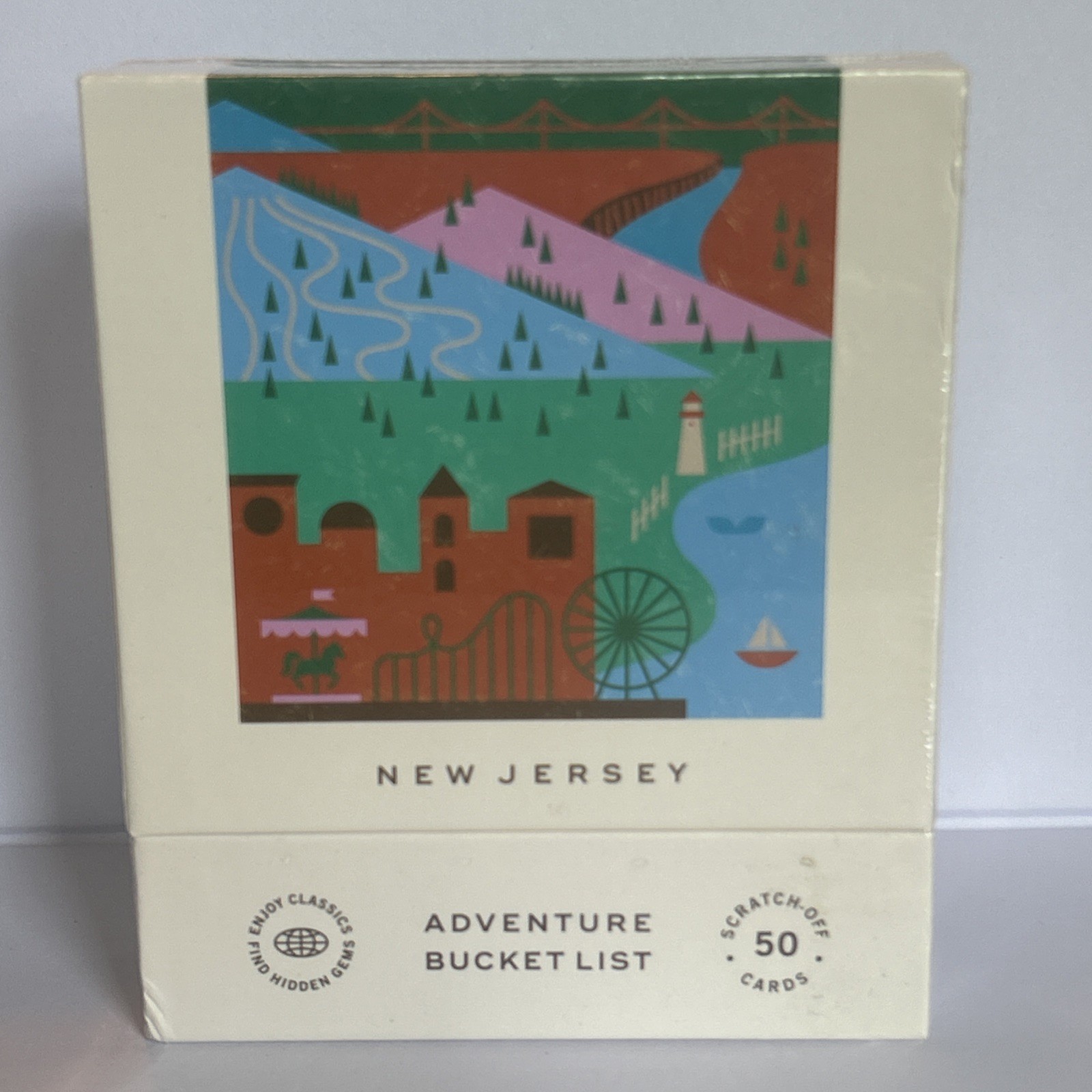 NJ Adventure Bucket List 50 Scratch Off Cards Box New Jersey New