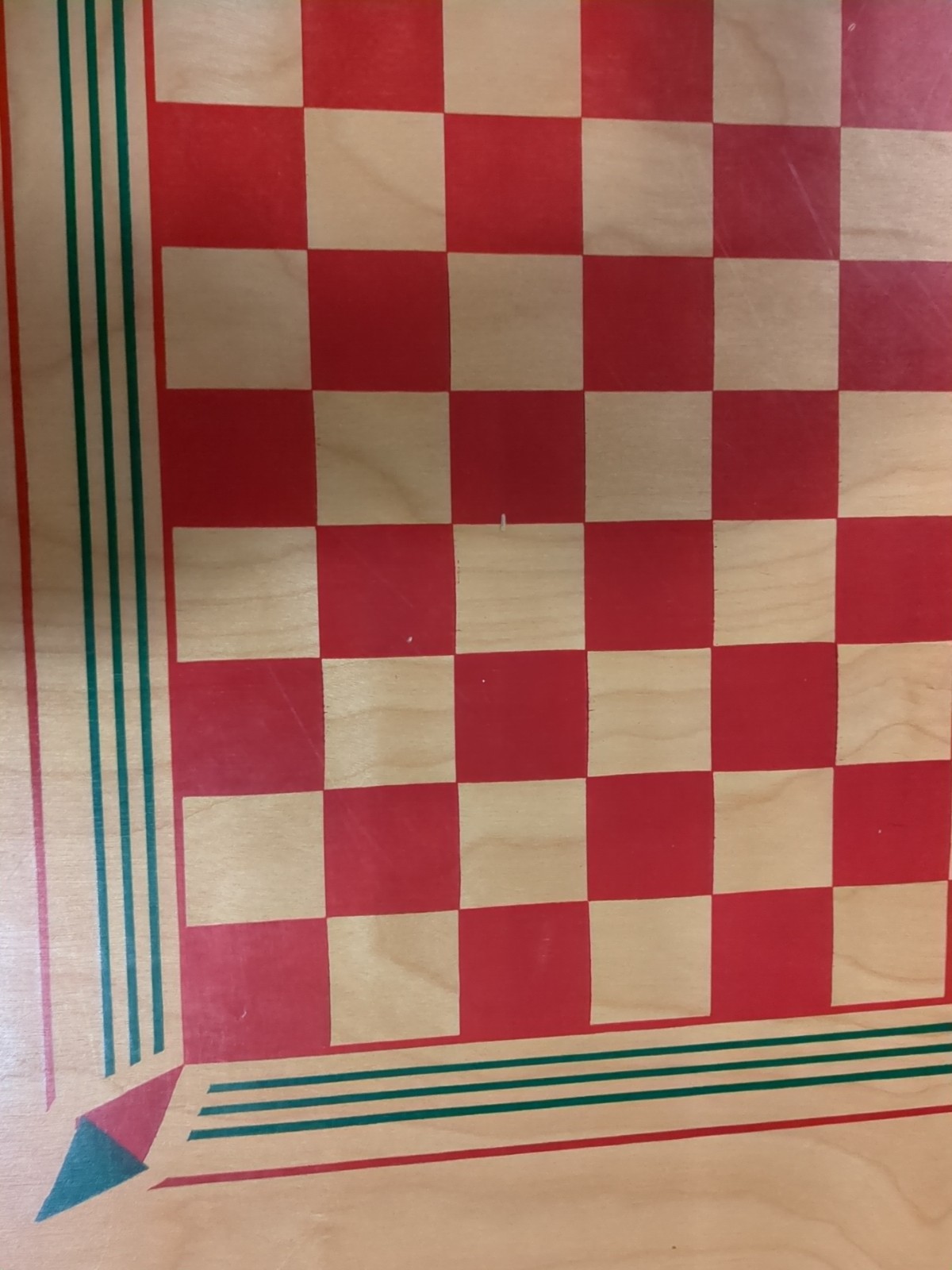 1950 No 50 Carrom Board from Carrom Industries w partial Set of Checkers & Rings