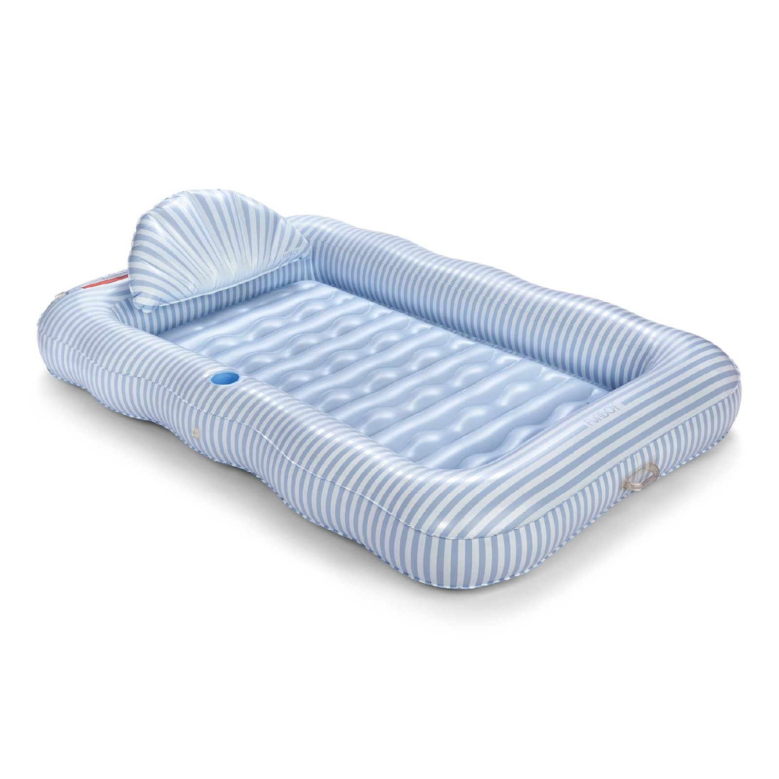 Inflatable Pool Lounger Float 72 x48 XL Blue Stripe Tanning FUNBOY 72×48 Luxury