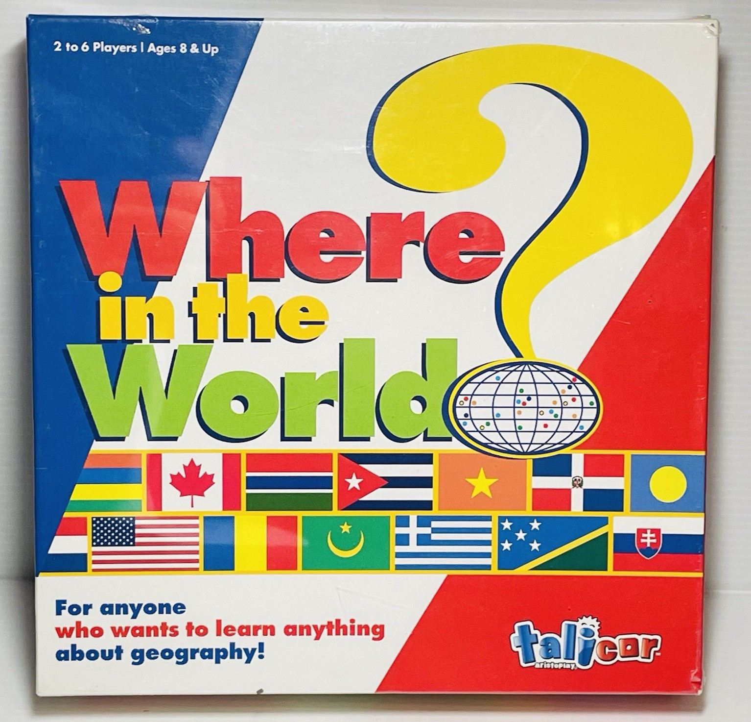 Where in the World Geography Board Game Talicar Aristoplay 2012 New & Sealed.