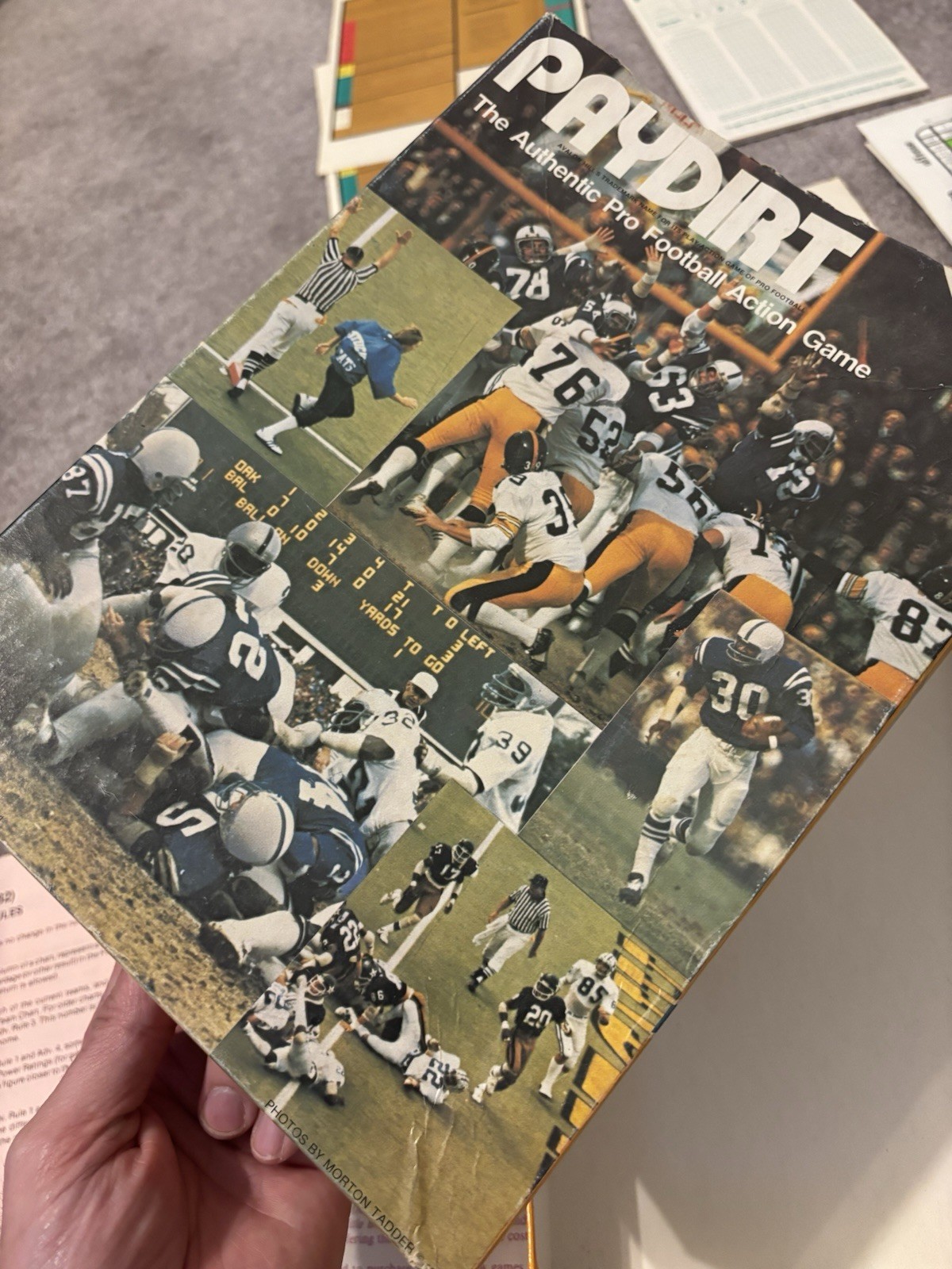 Paydirt Authentic Action NFL Football Board Game 1982 Please Read