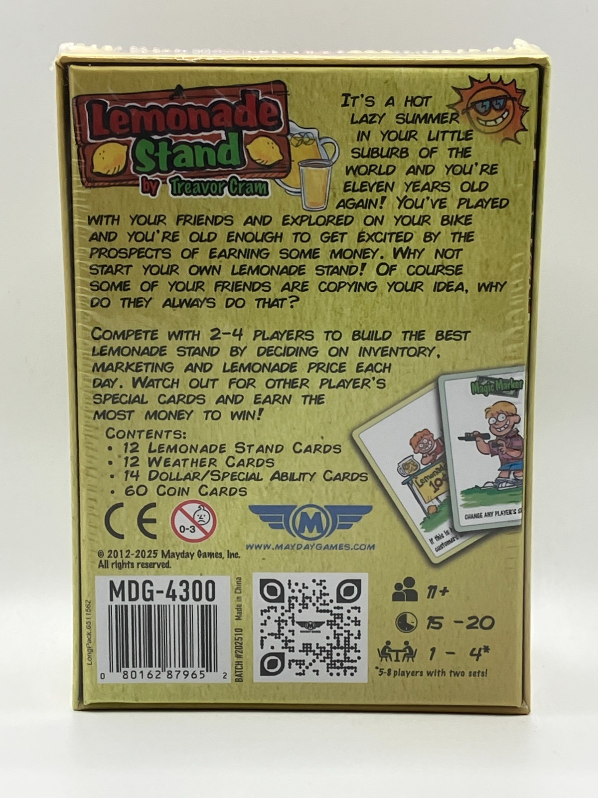 Lemonade Stand by Mayday Games – Family Strategy Board Game New Sealed