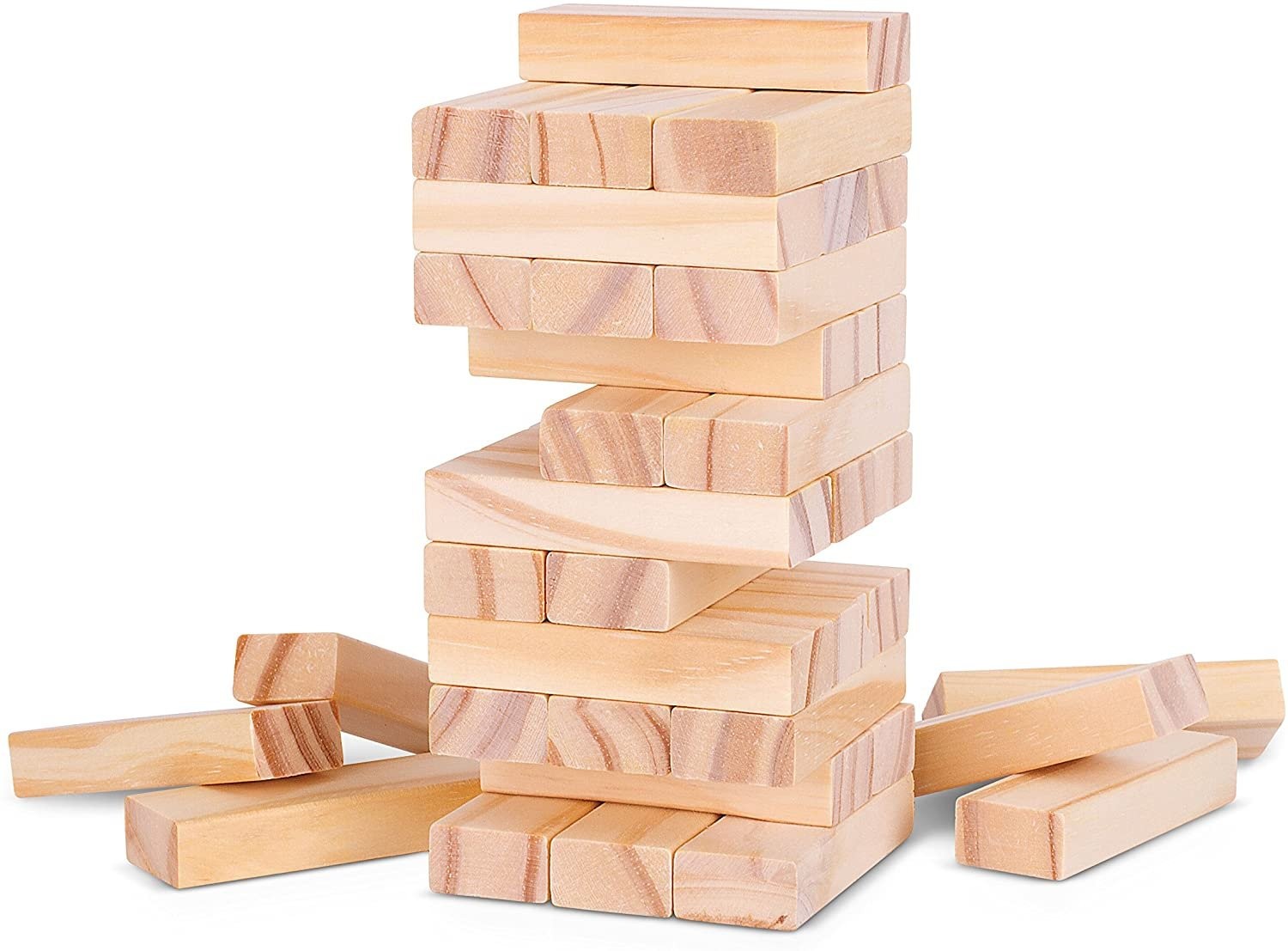 WE Games Mini Wood Block Party Game That Tumbles Down When You Play, 5.5 in.