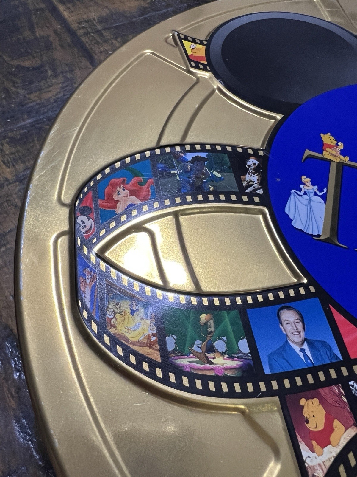 The Wonderful World Of Disney Trivia Board Game Vtg Film Tin Missing Red Token
