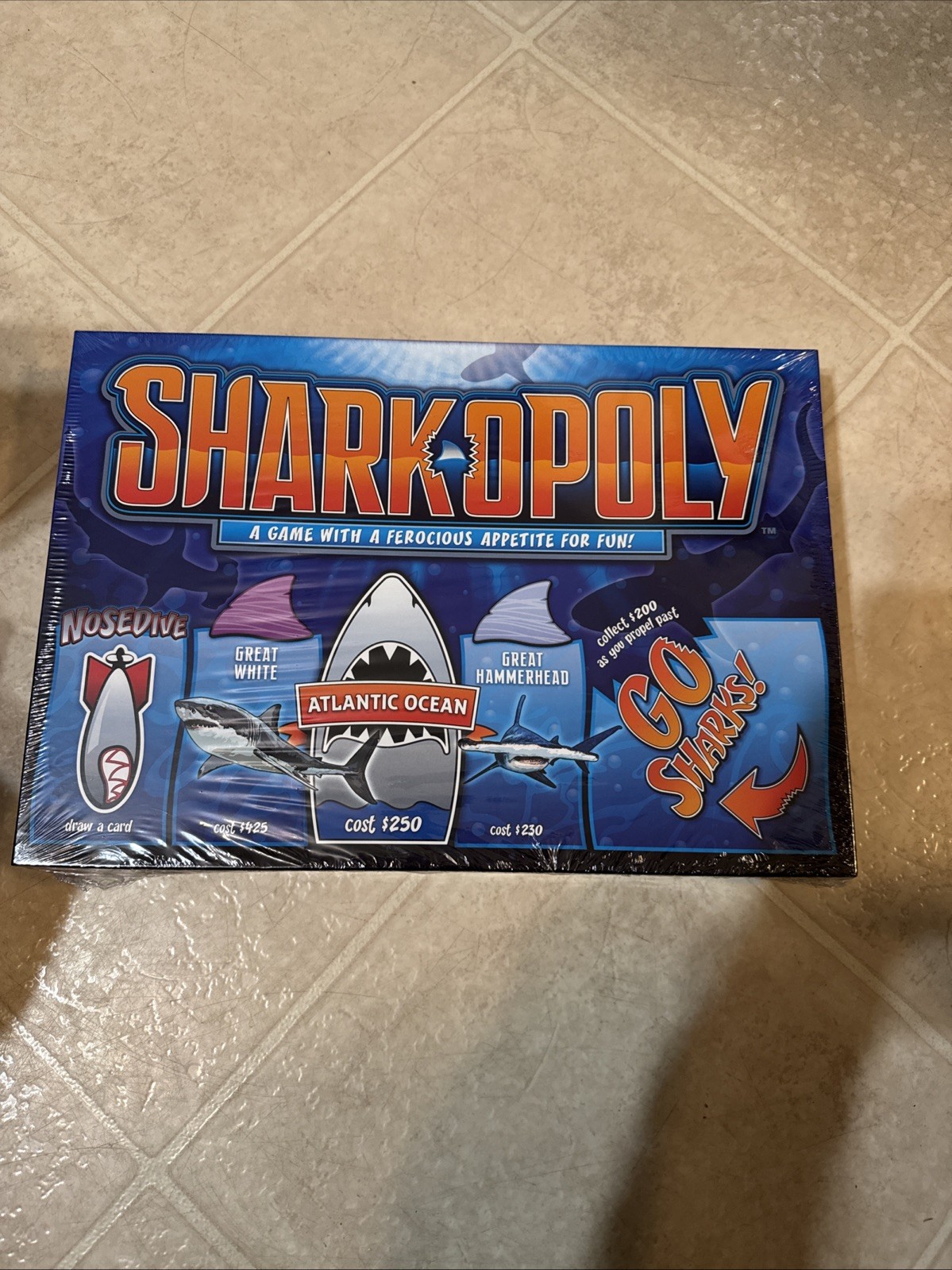 Sharkopoly Board Game Like Monopoly Sealed NEW