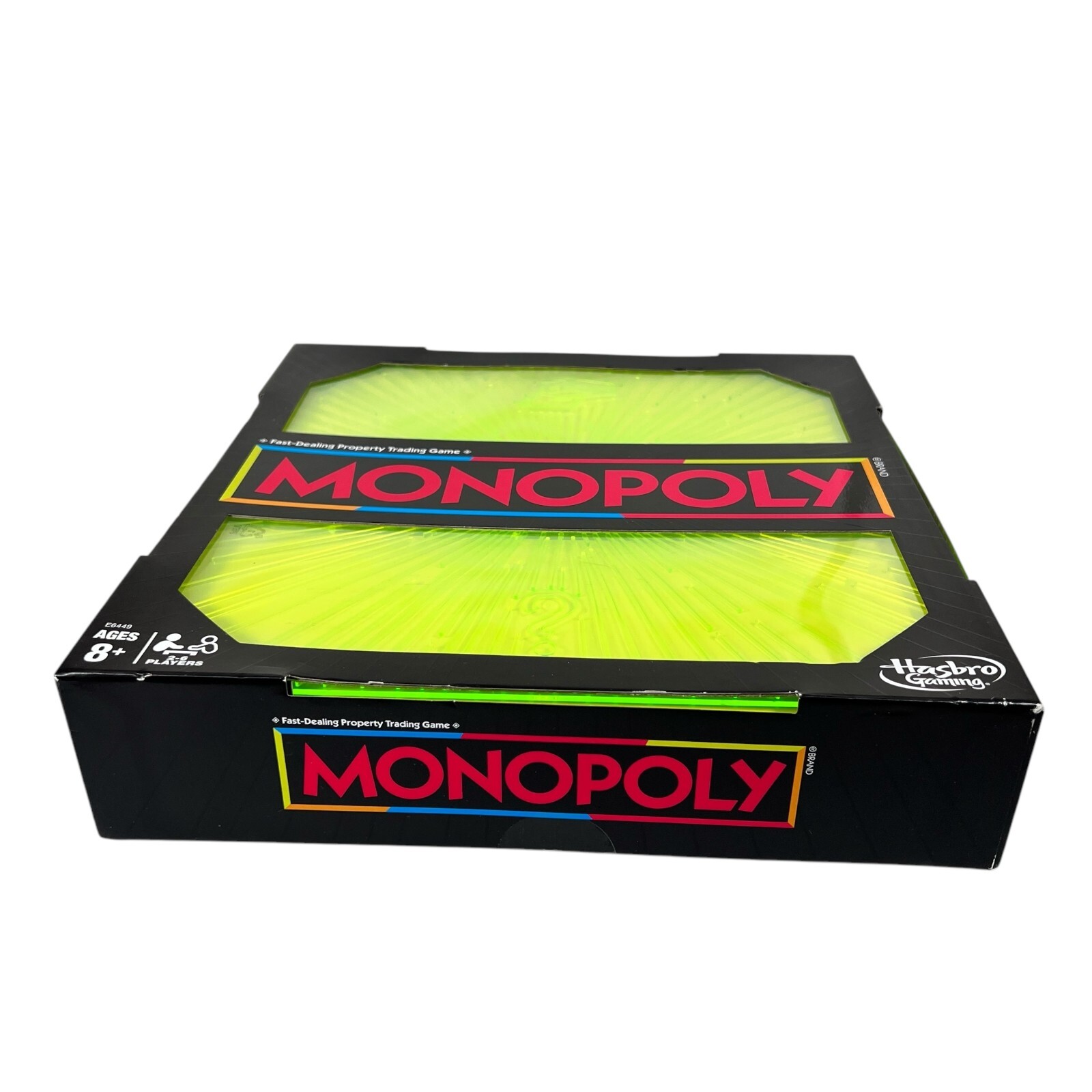 Hasbro Gaming Monopoly Neon Property Trading Board Game Ages 8 & Up 2-6 Players
