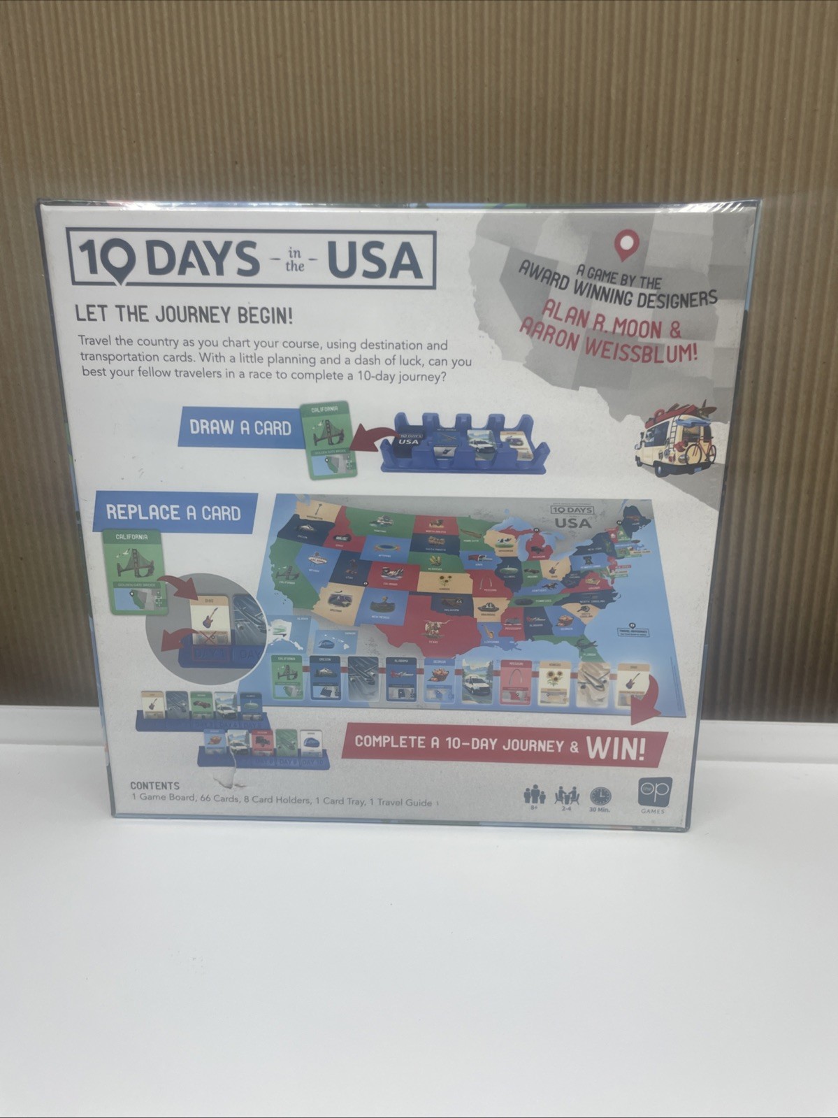 10 Days in the USA Board Game The OP Games Family Adult & Kids New Read