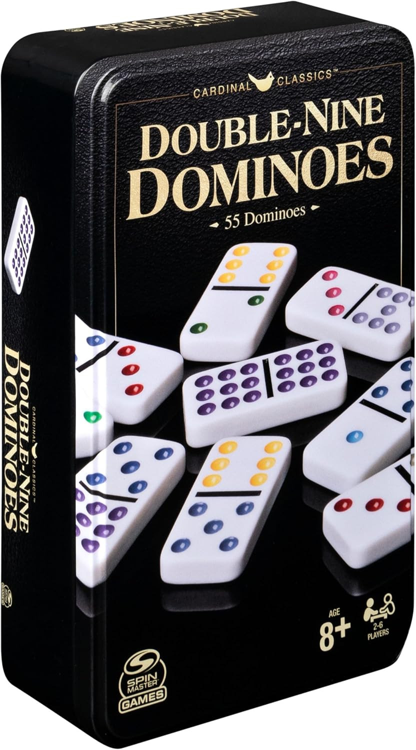 Spin Master Games, Cardinal Classics Double Nine Dominoes Set in Storage Tin, Do