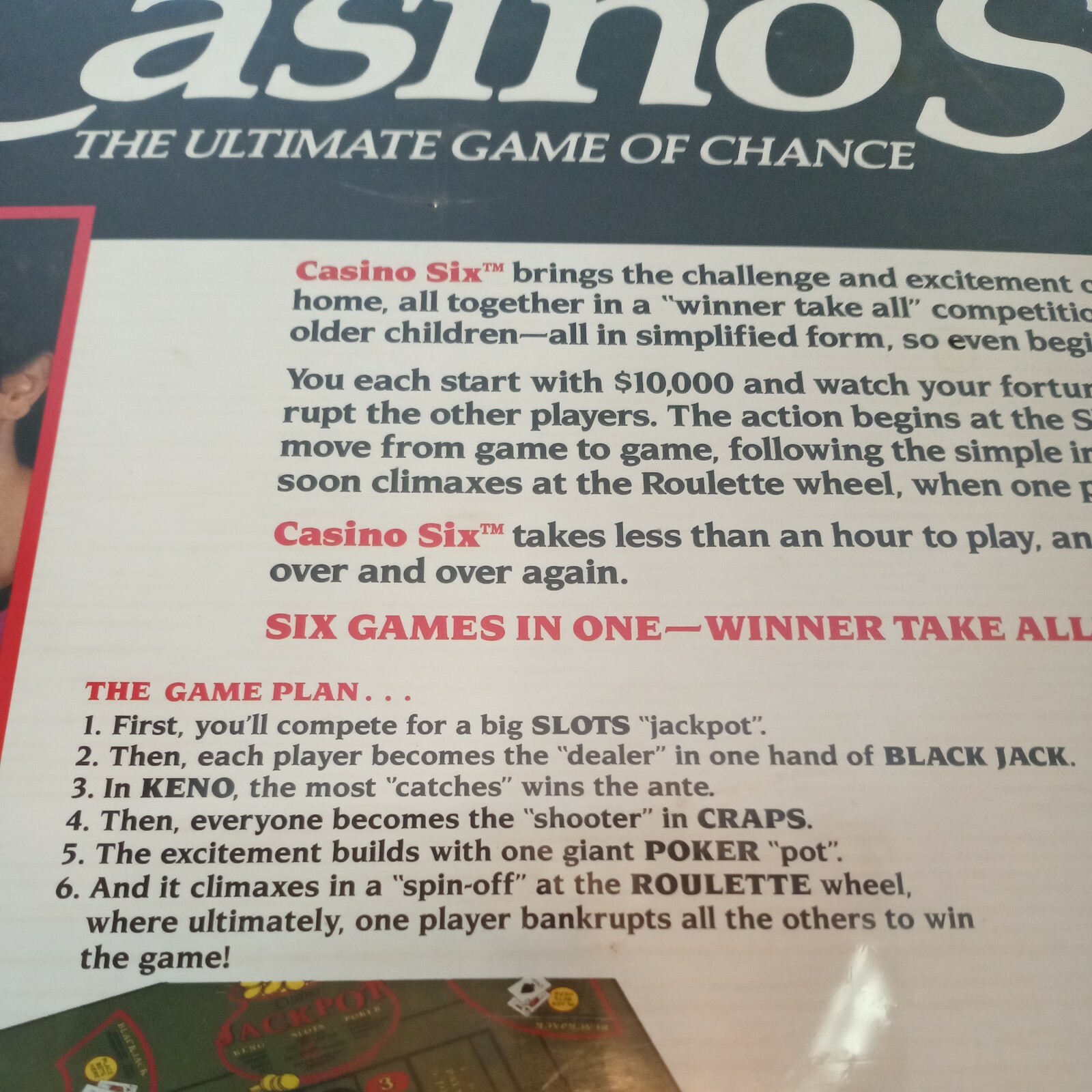 Vintage 1989 Casino Six The Ultimate Game Of Chance Fast Action For High…
