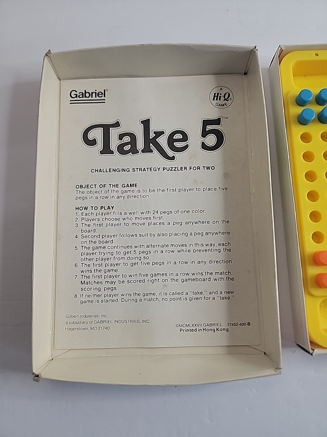 Vintage Take 5 Gabriel Hi-Q Game 1977