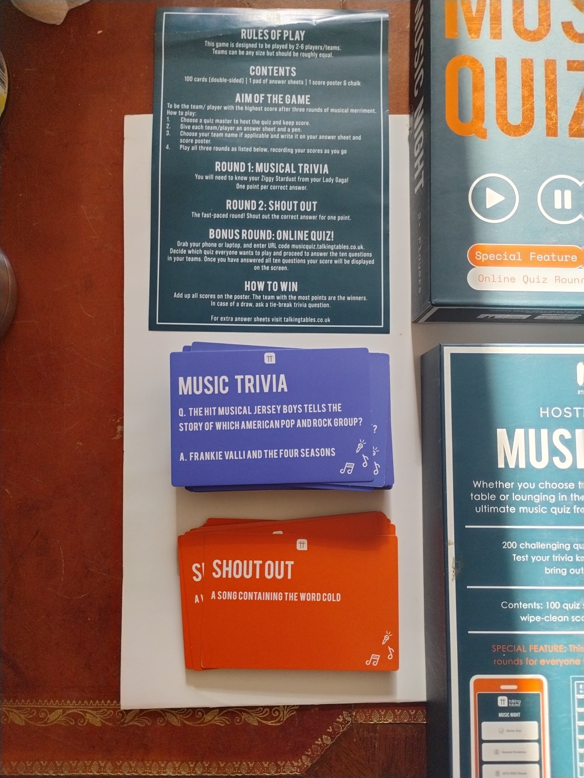 After Dinner Music Quiz Game: Two Players+, 14 and Up! With Trivia Cards