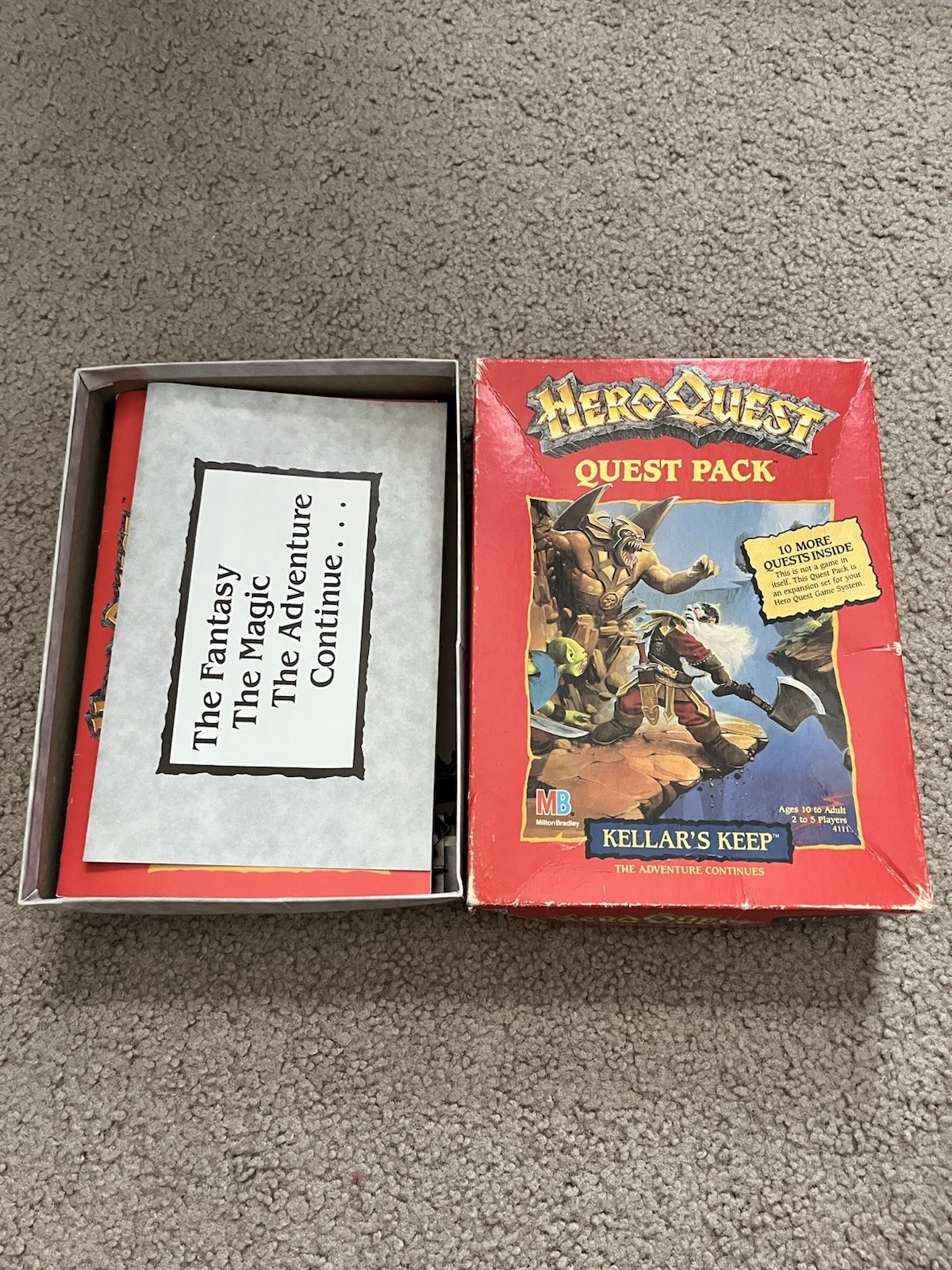 Vintage 1991 HeroQuest Kellar’s Keep Expansion Pack Milton Bradley Good Shape