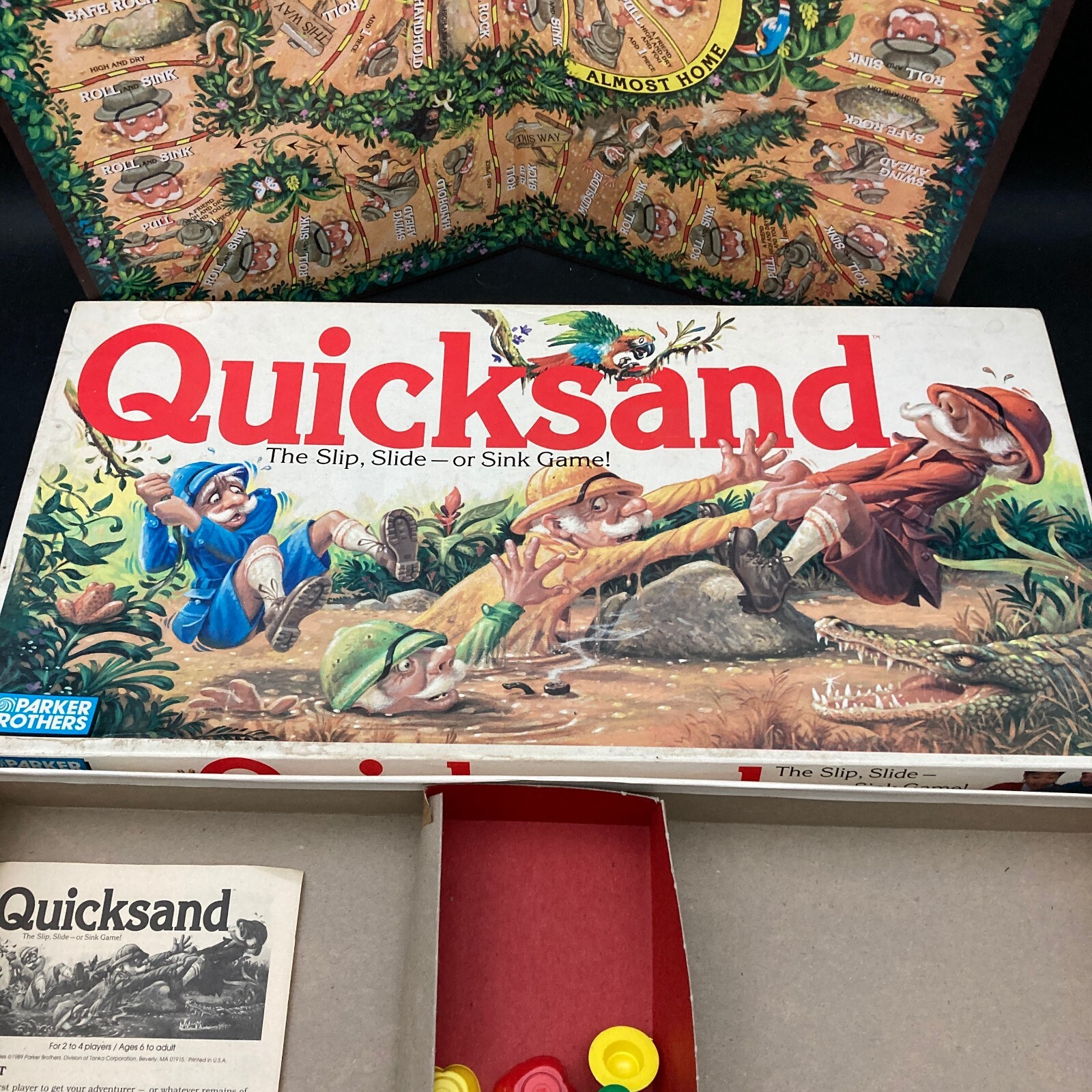 Quicksand: The Slip/Slide/Sink Board Game from Parker Brothers (1989) Complete