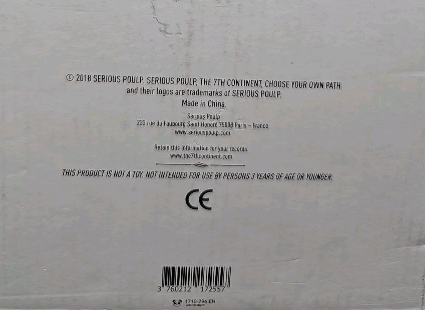 The 7th Continent Replacement Cards 2nd Edition Base Box 2018 Serious Poulp READ