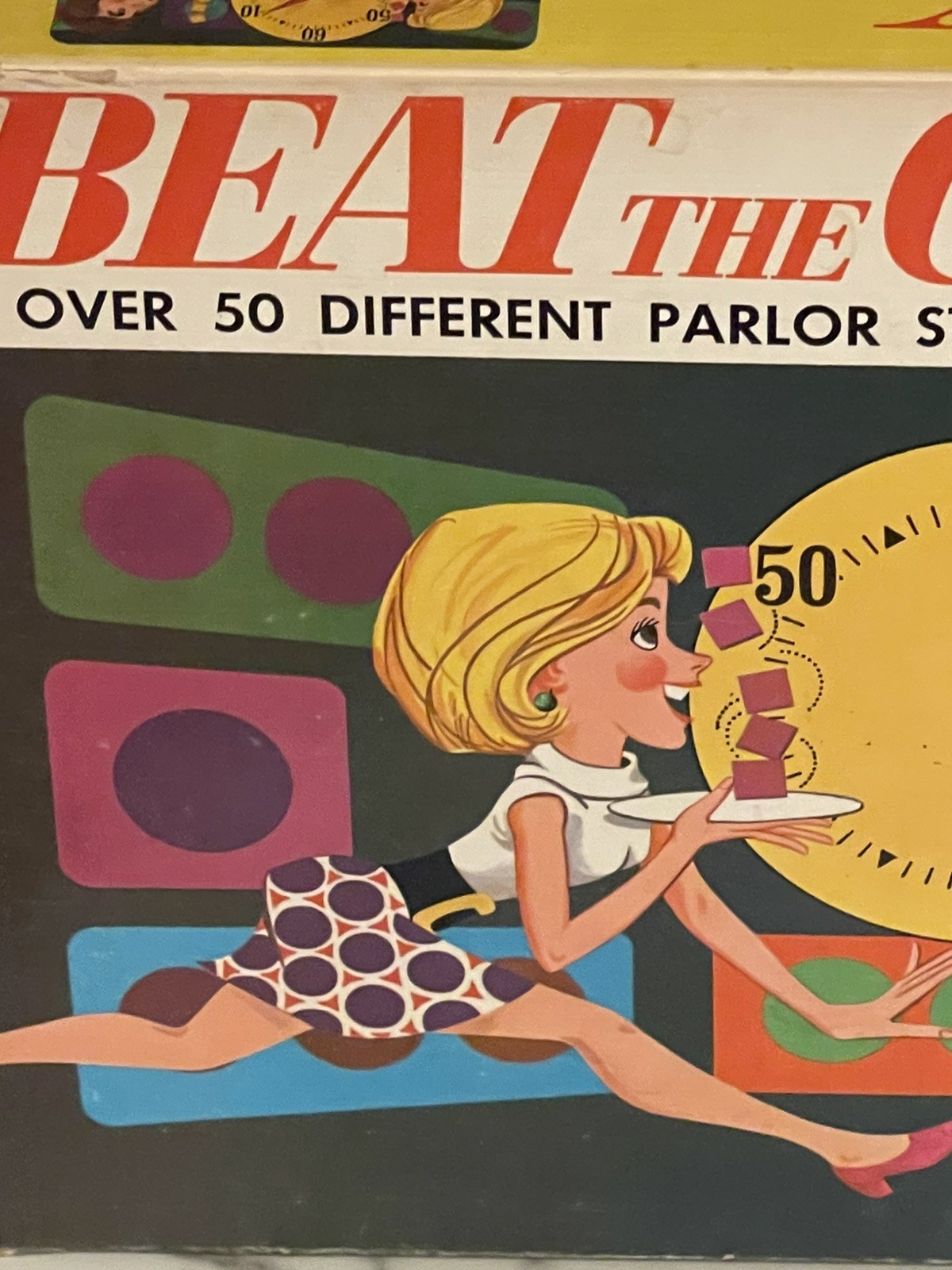 VTG 1969 Beat the Clock TV Game 1st Edition Family Fun Stunts Minute to Win It