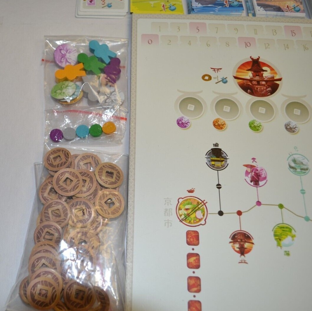 Tokaido Board Game By Fun Forge 2014 Out Of Print Very Nice Cond 100% Complete!