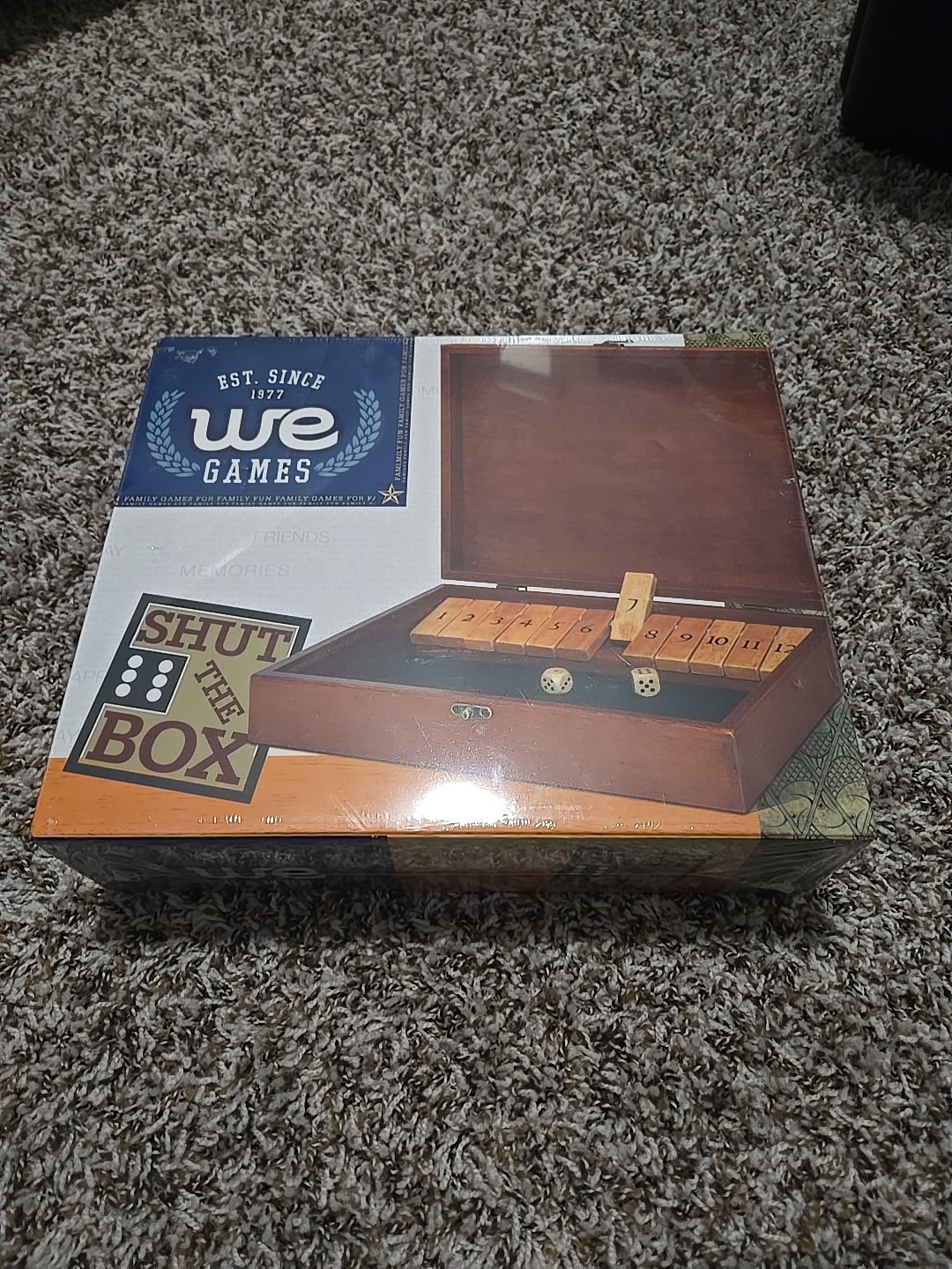 WE Games Shut The Box Game with 12 Numbers, Game New Sealed