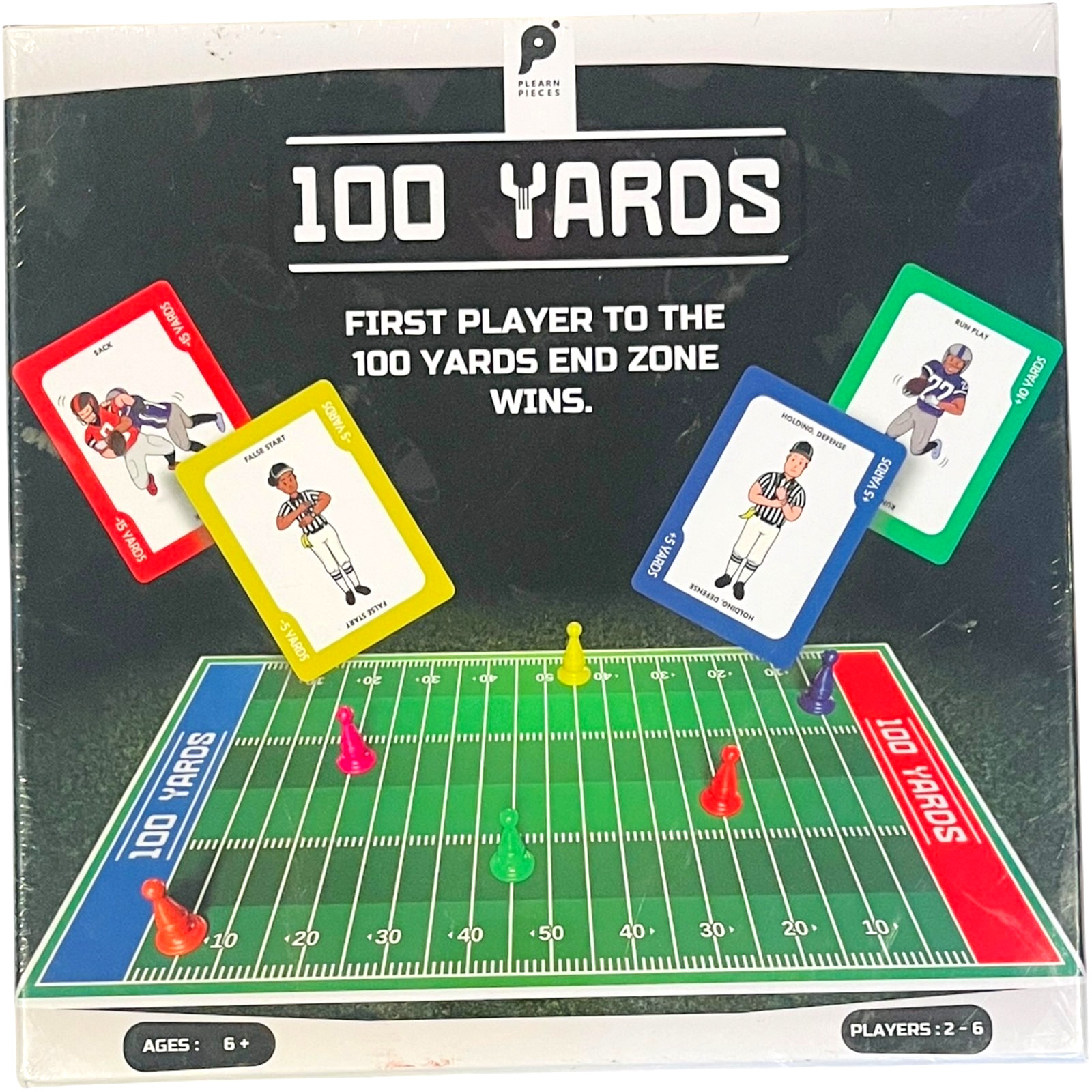 Plearn Pieces 100 Yards Family Football Game 1st Player To 100 Yards End Zone