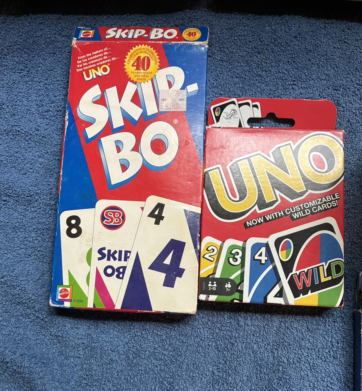 Mixed lot of pre owned games Trouble, vintage Double Trouble,Farkle, Uno, Skipbo