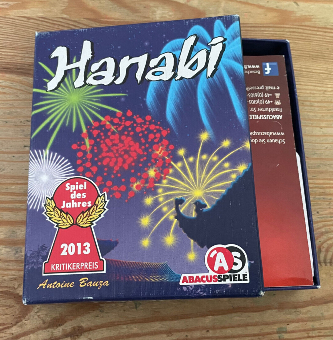 GAME Antoine Bauza – Hanabi (from 8y/2-5 sp.) Abacus games – parts missing!!-