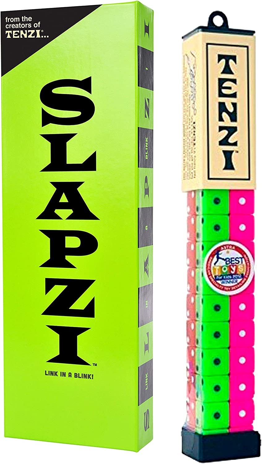 TENZI Dice Party Game & Slapzi Picture Game A Fun, Fast Frenzy for All Ages ()